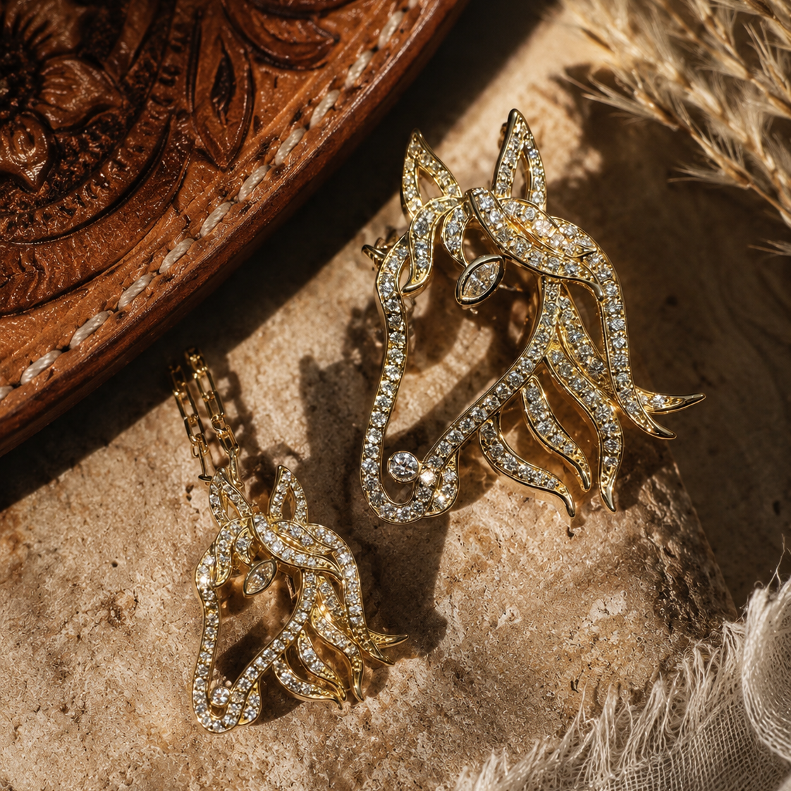 Foal 18K Diamond Horse Necklace