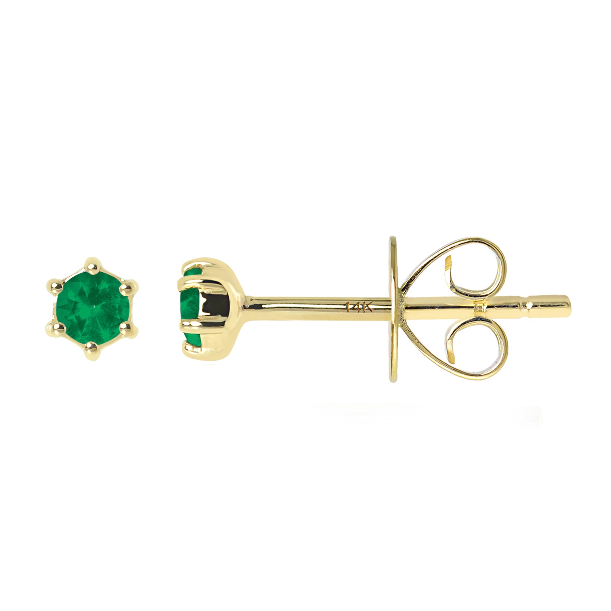 Gemstone 14K Single Stud