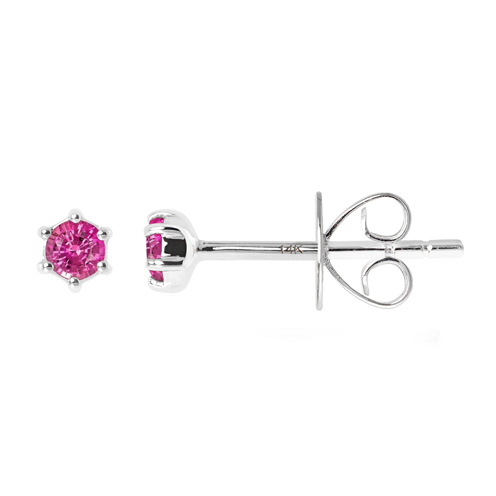 Gemstone 14K Single Stud