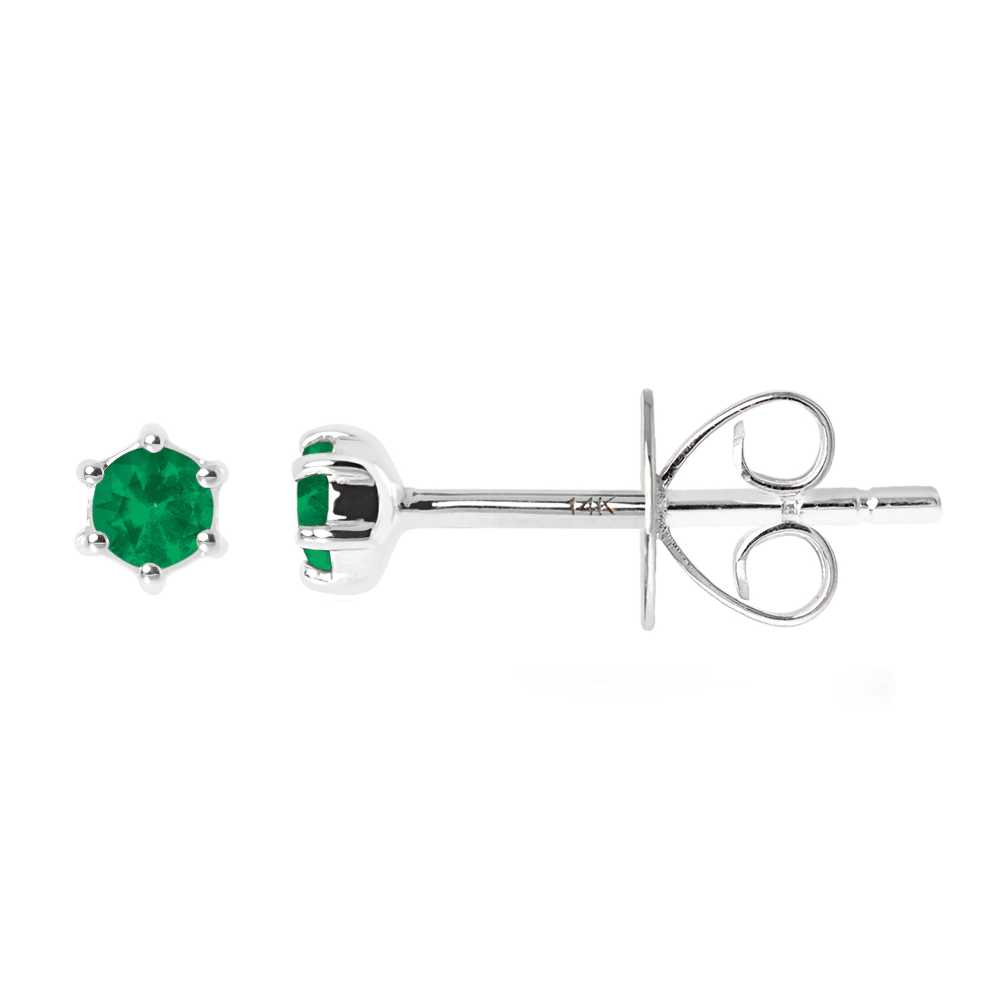 Gemstone 14K Single Stud
