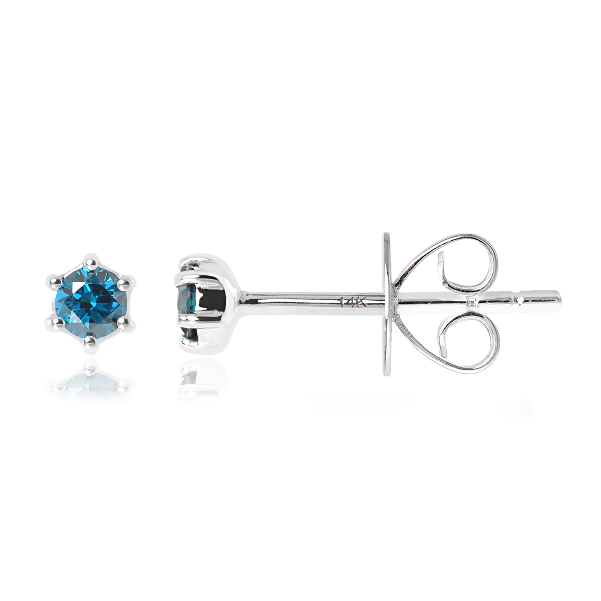 Gemstone 14K Single Stud