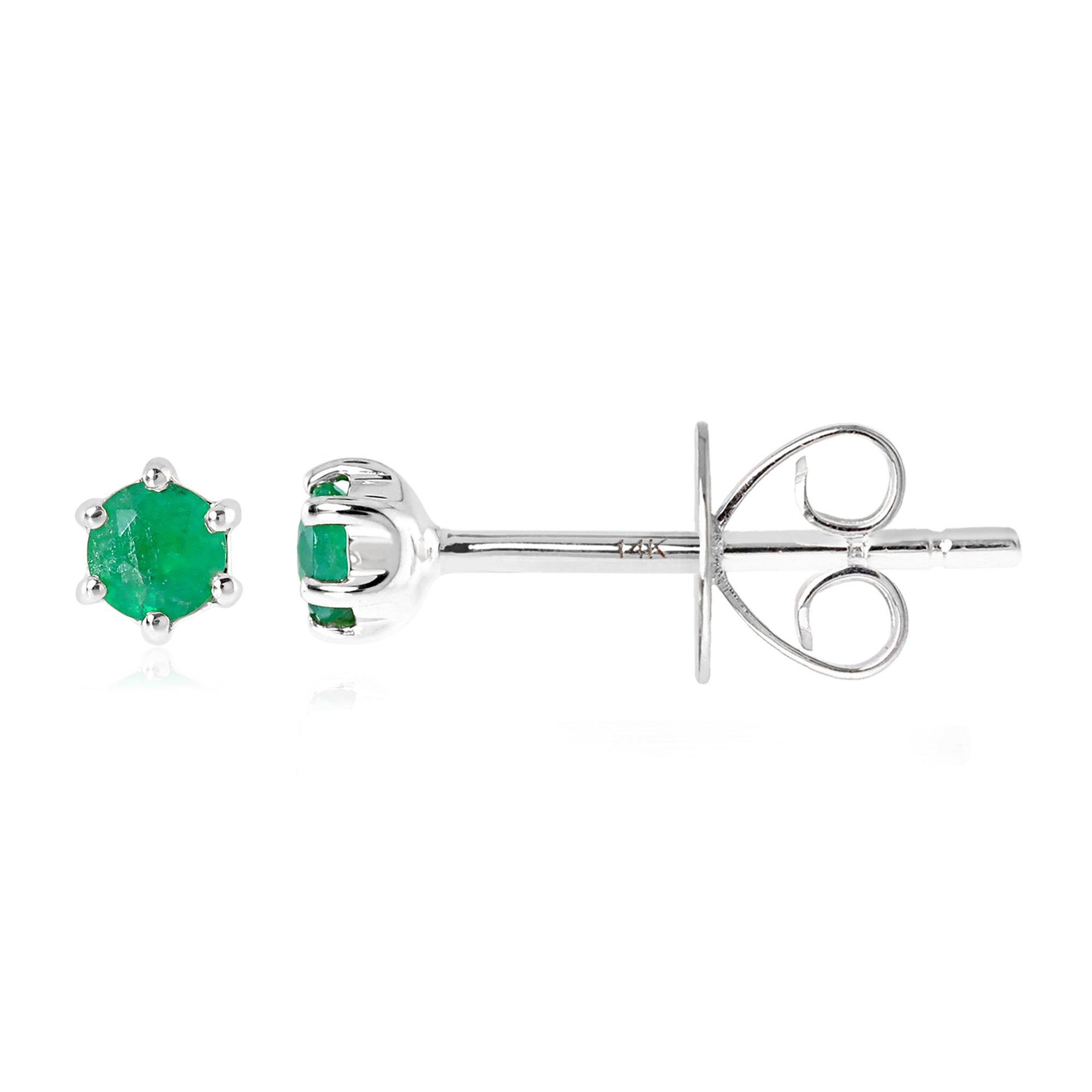 Gemstone 14K Single Stud