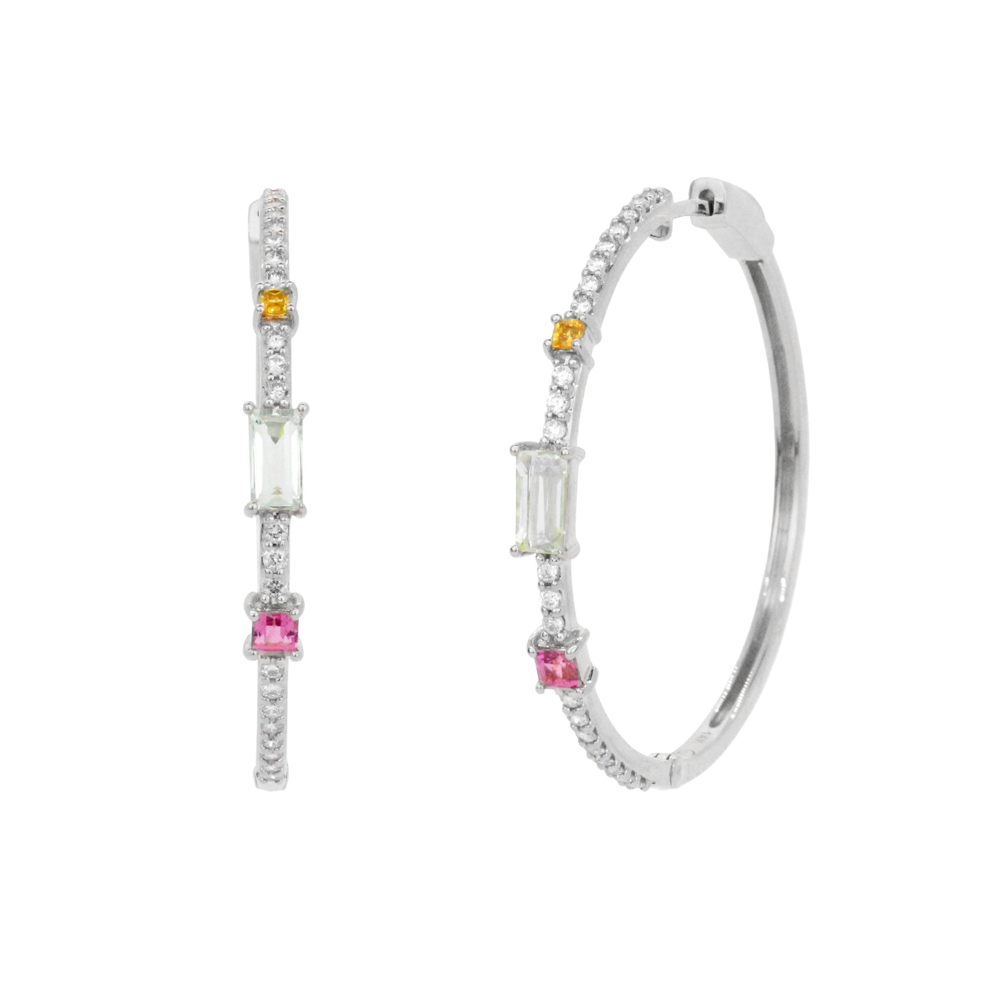 The Game Changer 14K Gemstone Hoops