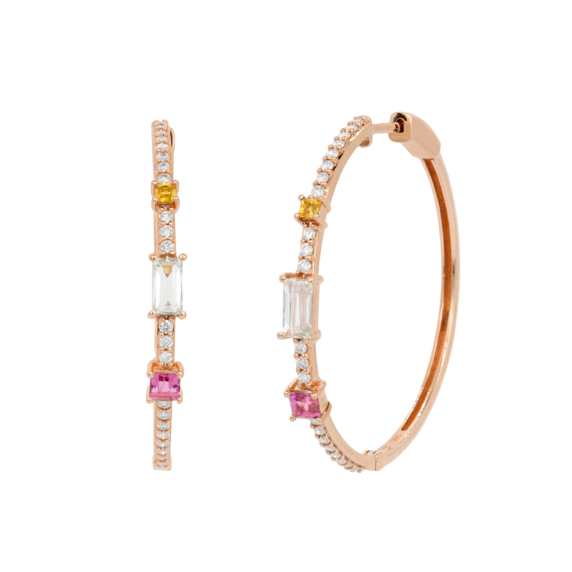 The Game Changer 14K Gemstone Hoops