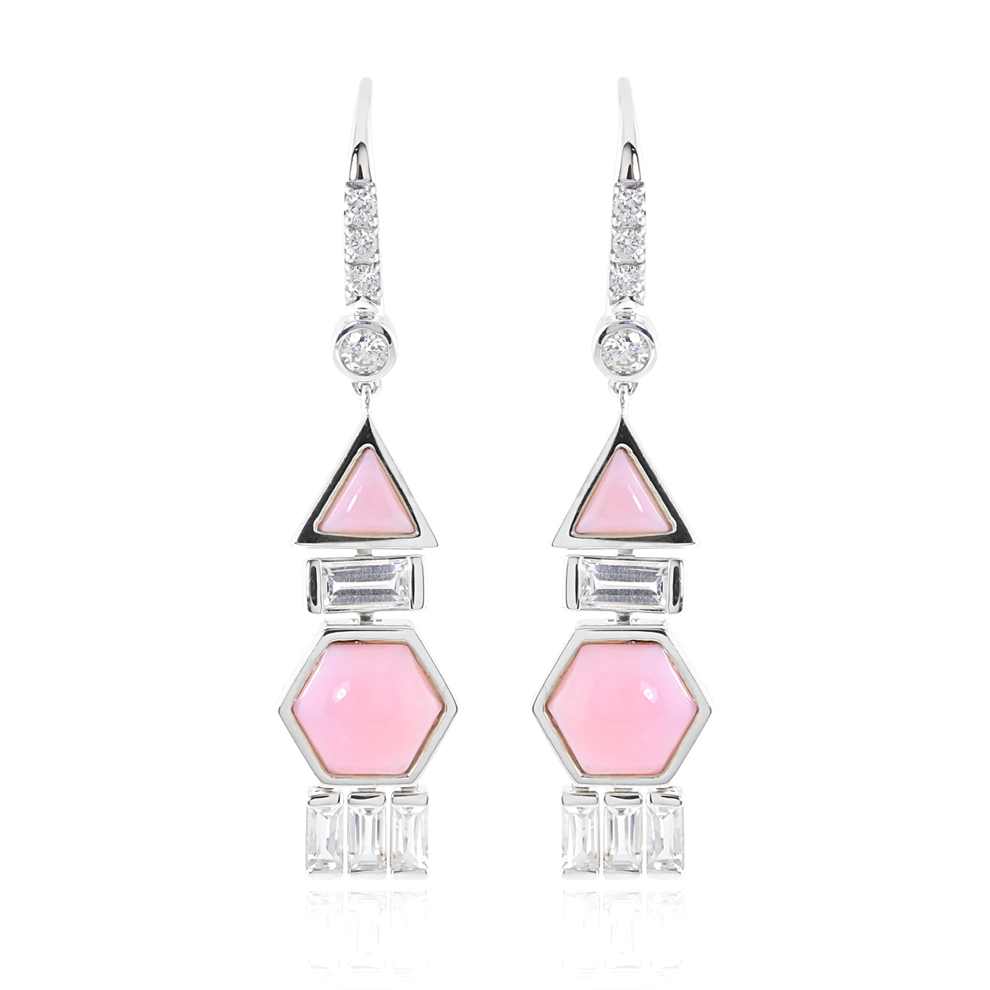 Pendientes colgantes con piedras preciosas en forma de panal de 18 quilates de The Dreamer