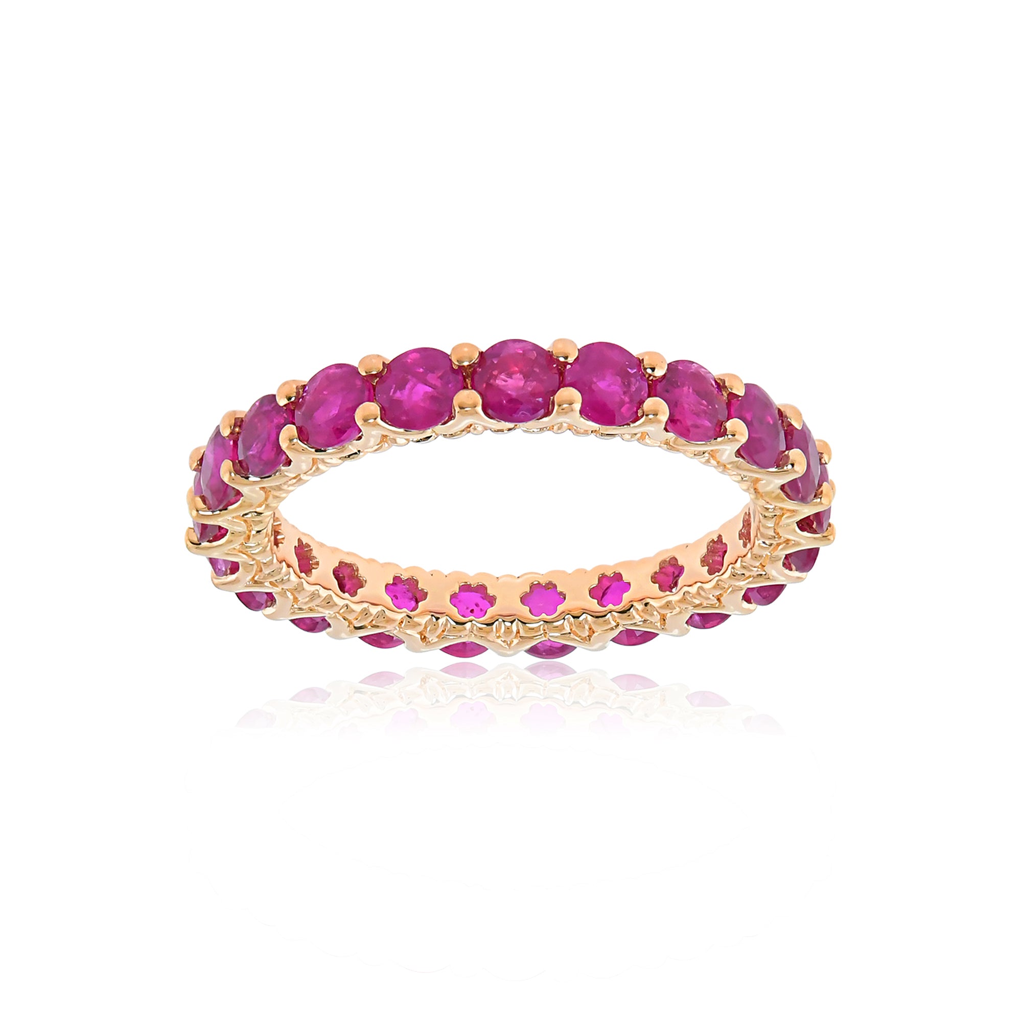 The Hero 18K Precious Gemstone Eternity Band