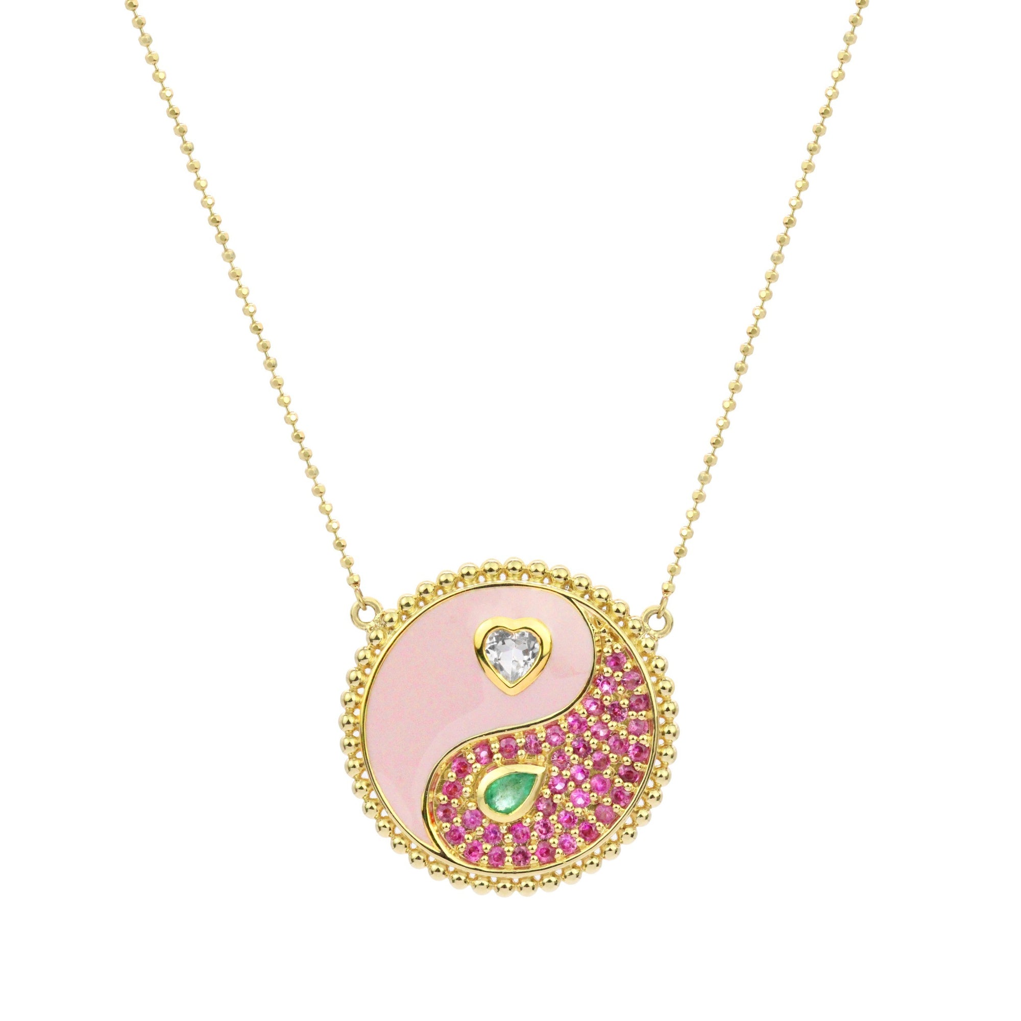The Gemini 18K Enamel & Gemstone Necklace