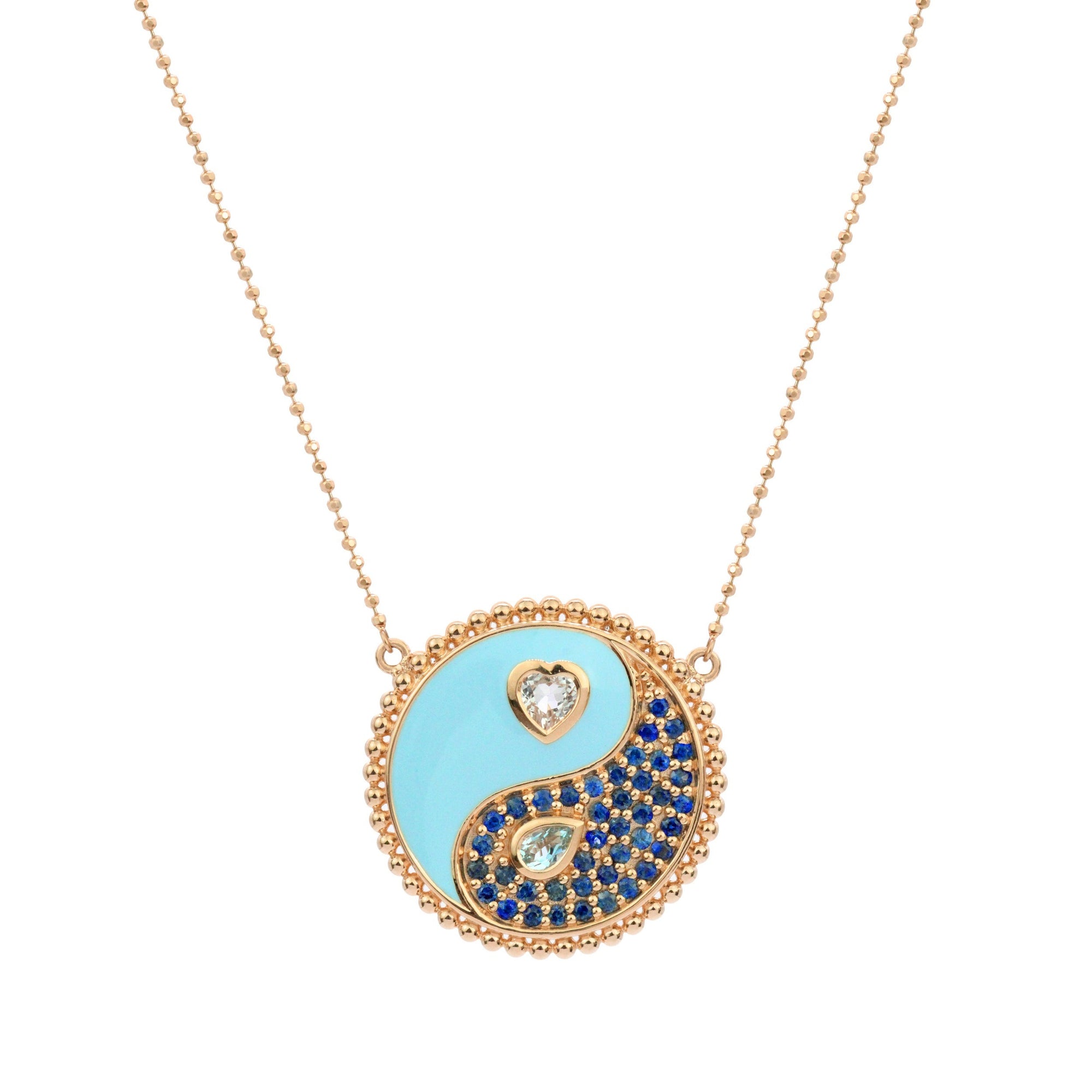 The Gemini 18K Enamel & Gemstone Necklace