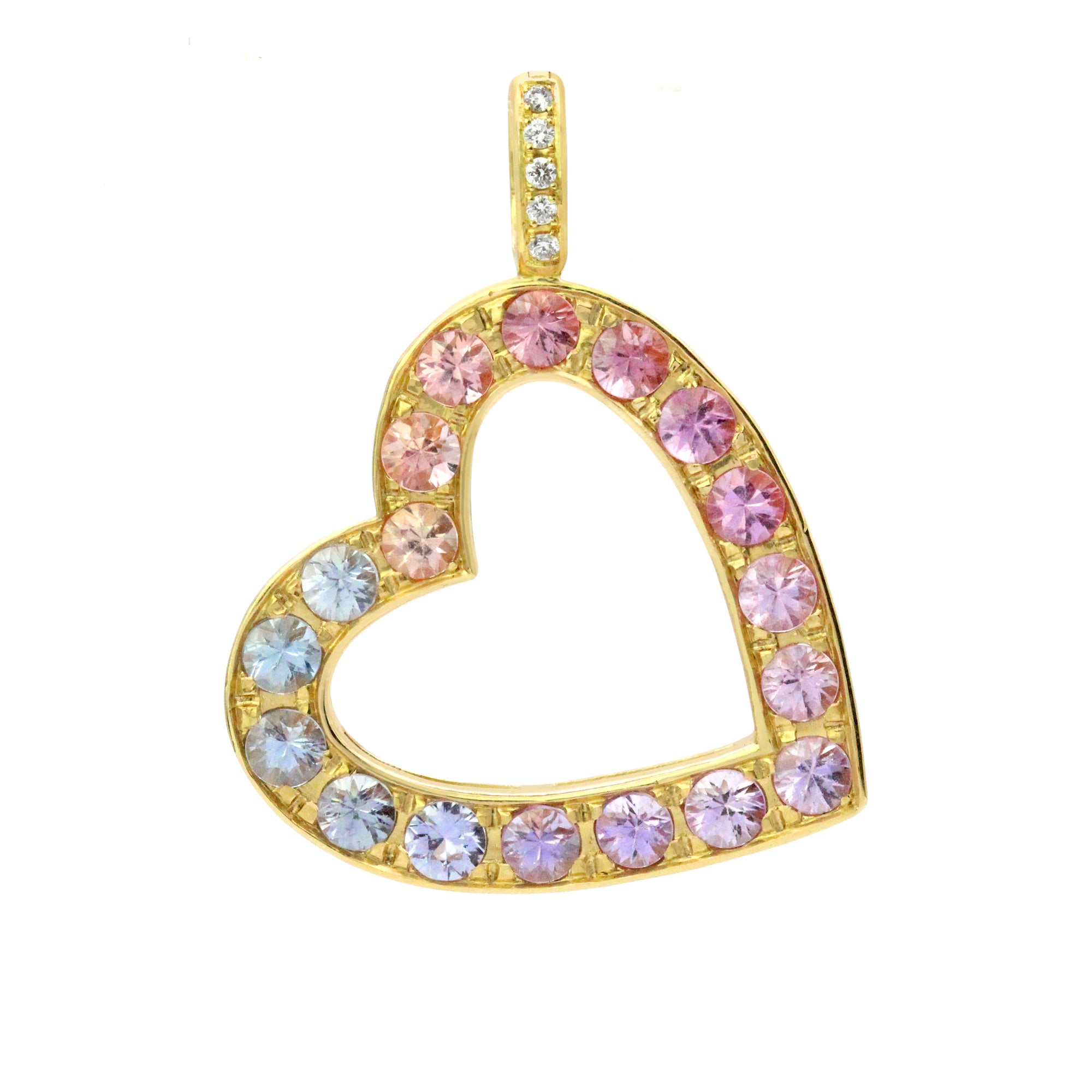Lovestruck 18K Gemstone Heart Pendant