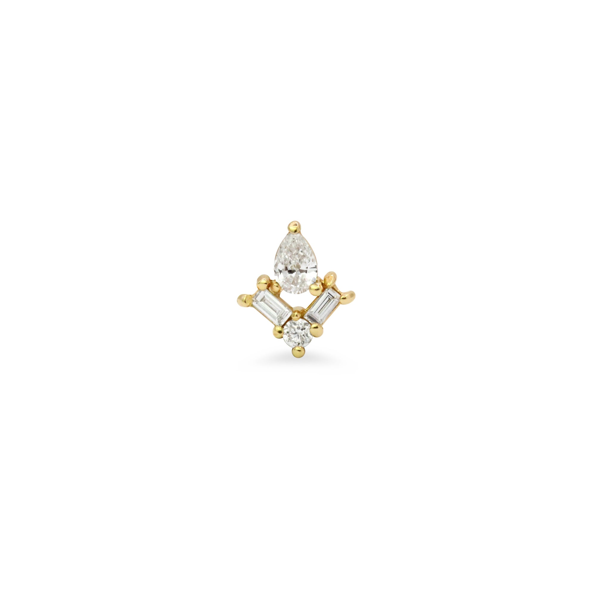 Navajo 18K Diamond Stud