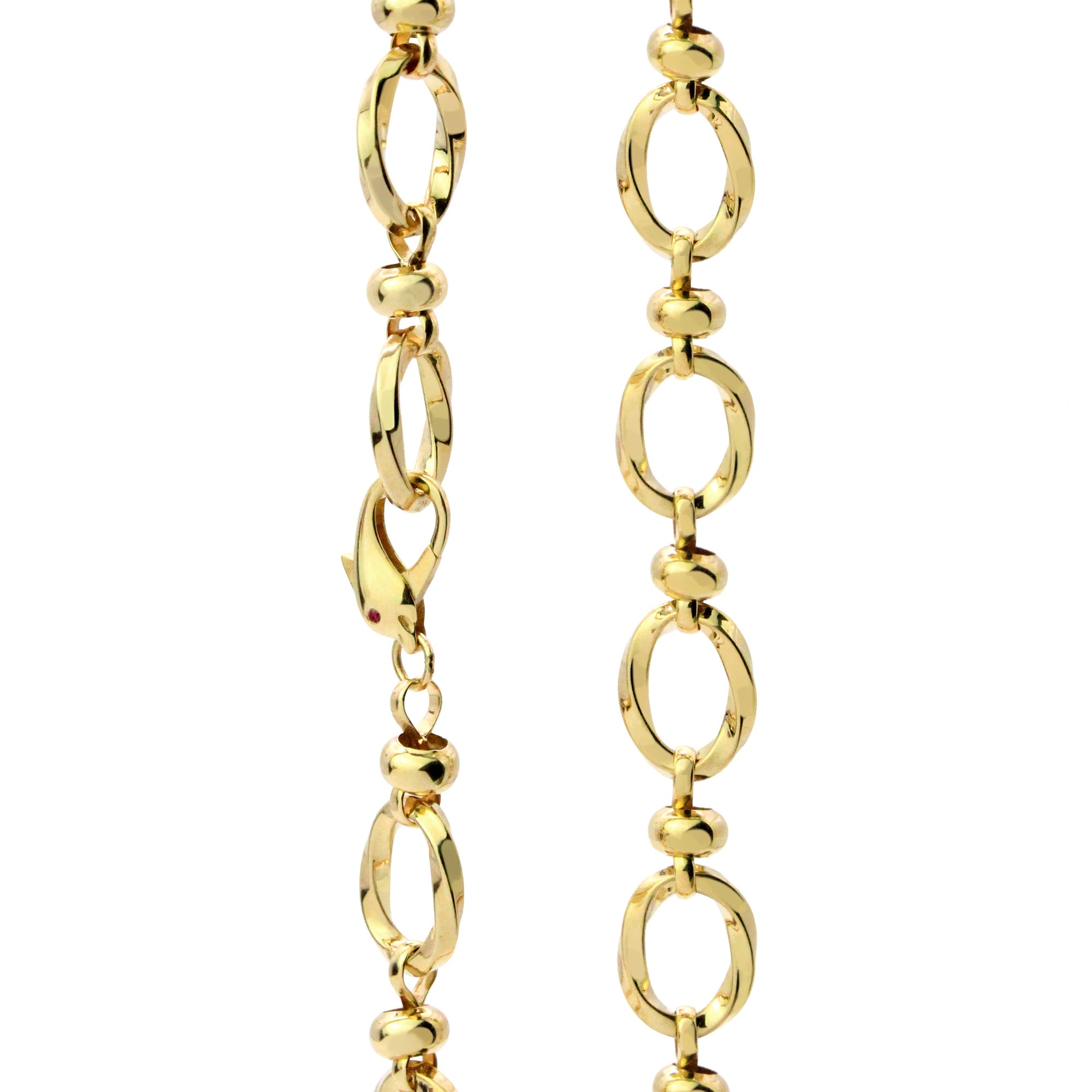 Handmade 18K Oval Twist Chain