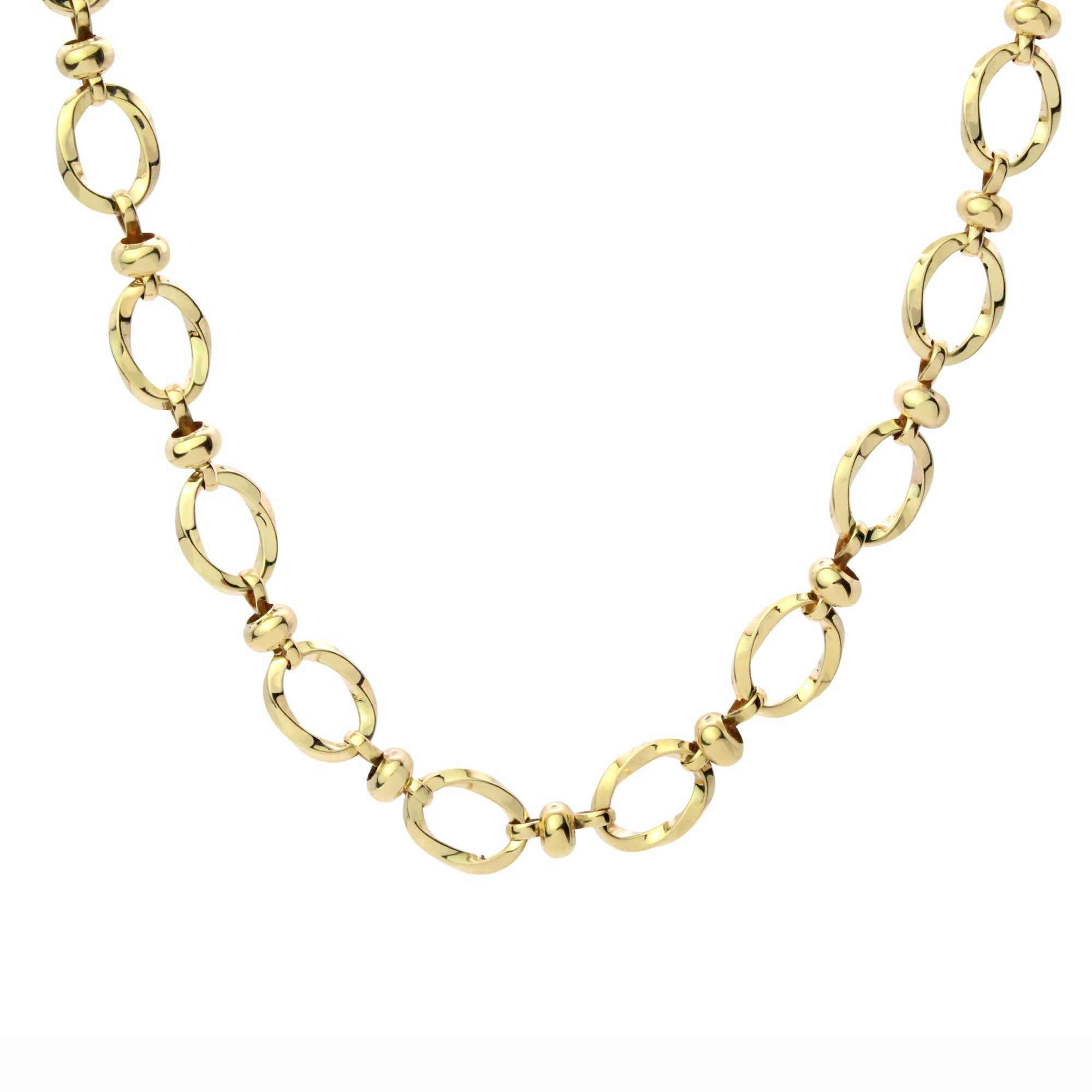 Handmade 18K Oval Twist Chain