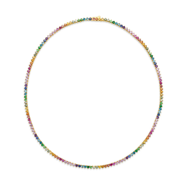Signature Ombre 18K Tennis Necklace - Stevie Wren