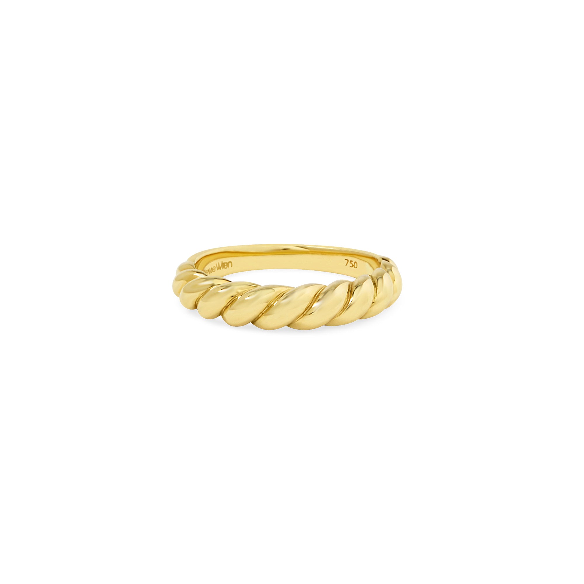 The Stevie Wren Helix Ring – 18K Gold Rope Design