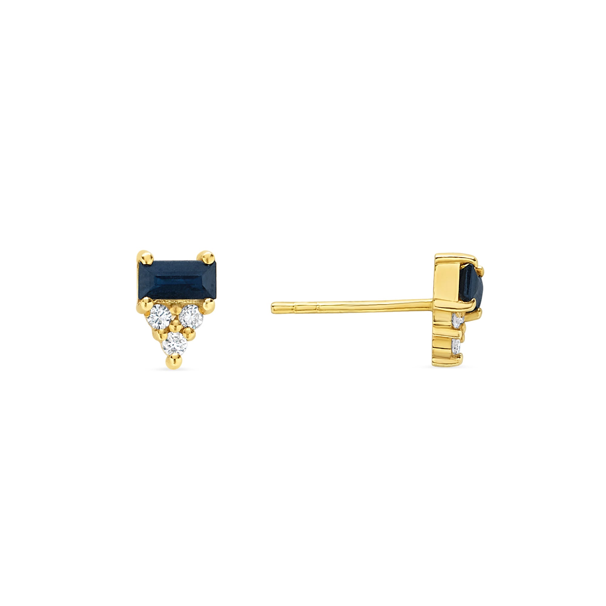 Baguette 18K Arrow Stud