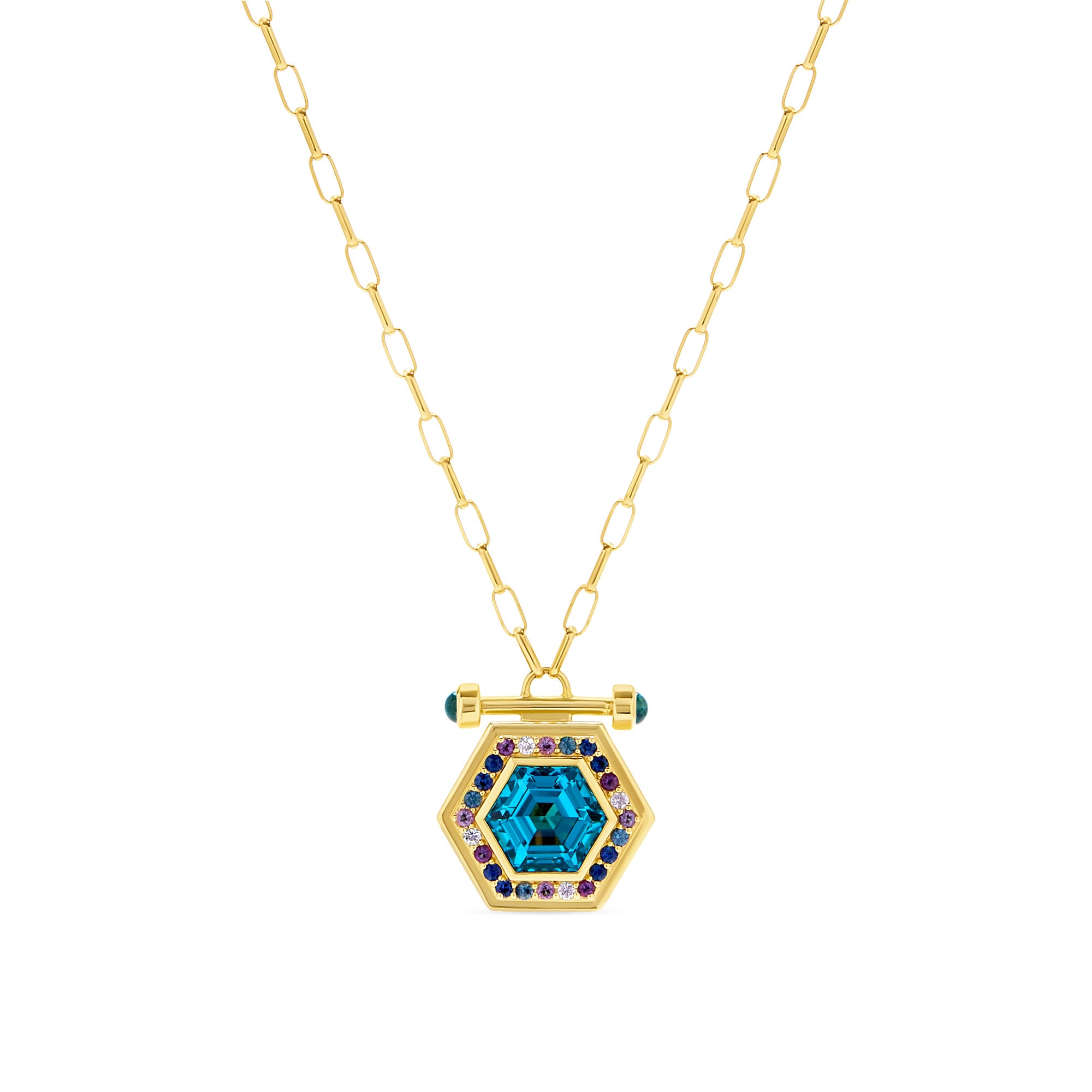 The Lumira 18K Gemstone Locket