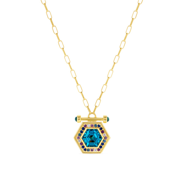 The Lumira 18K Gemstone Locket - Stevie Wren