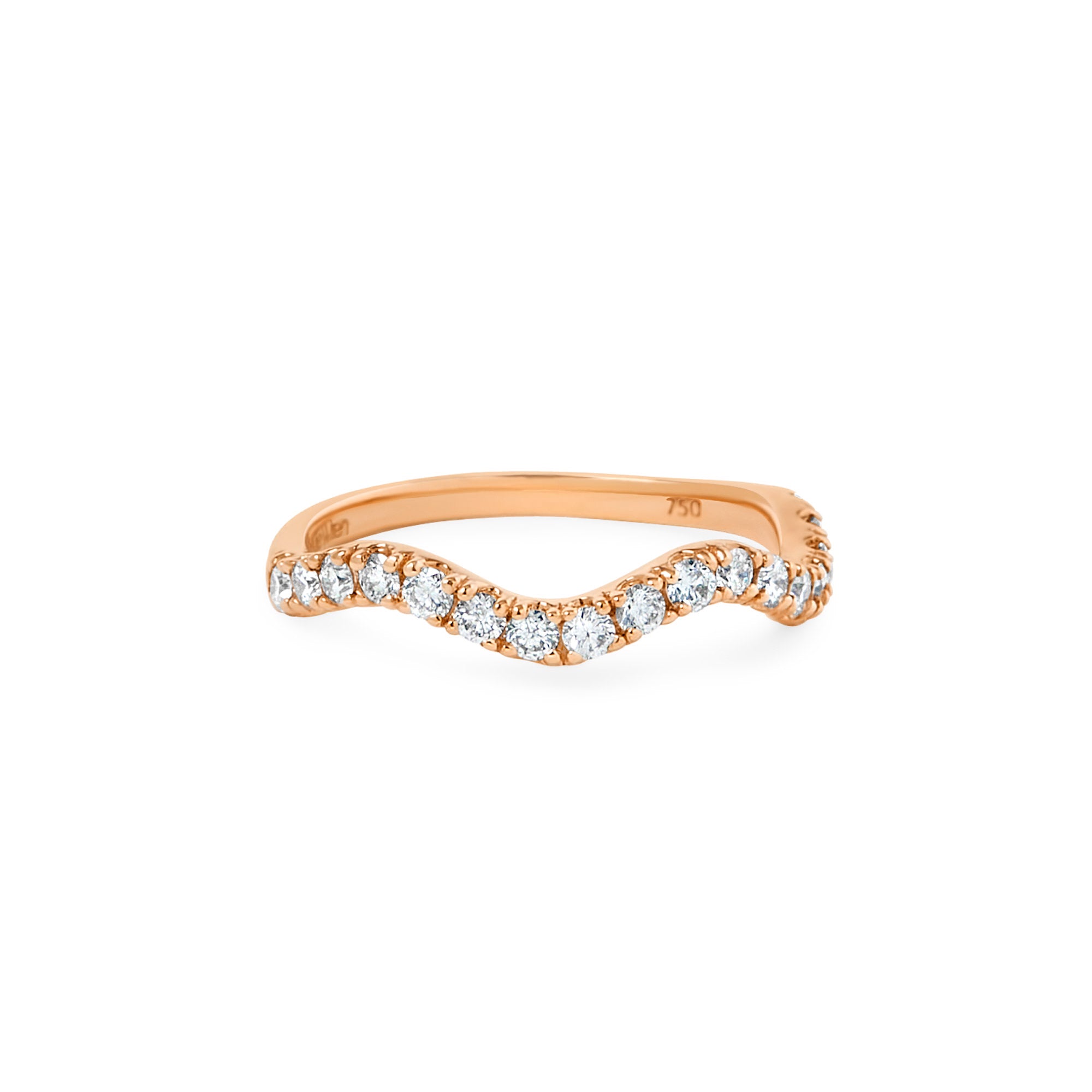 Luxury 18K Gold Wavy Ring with Diamonds and Mixed Gemstones