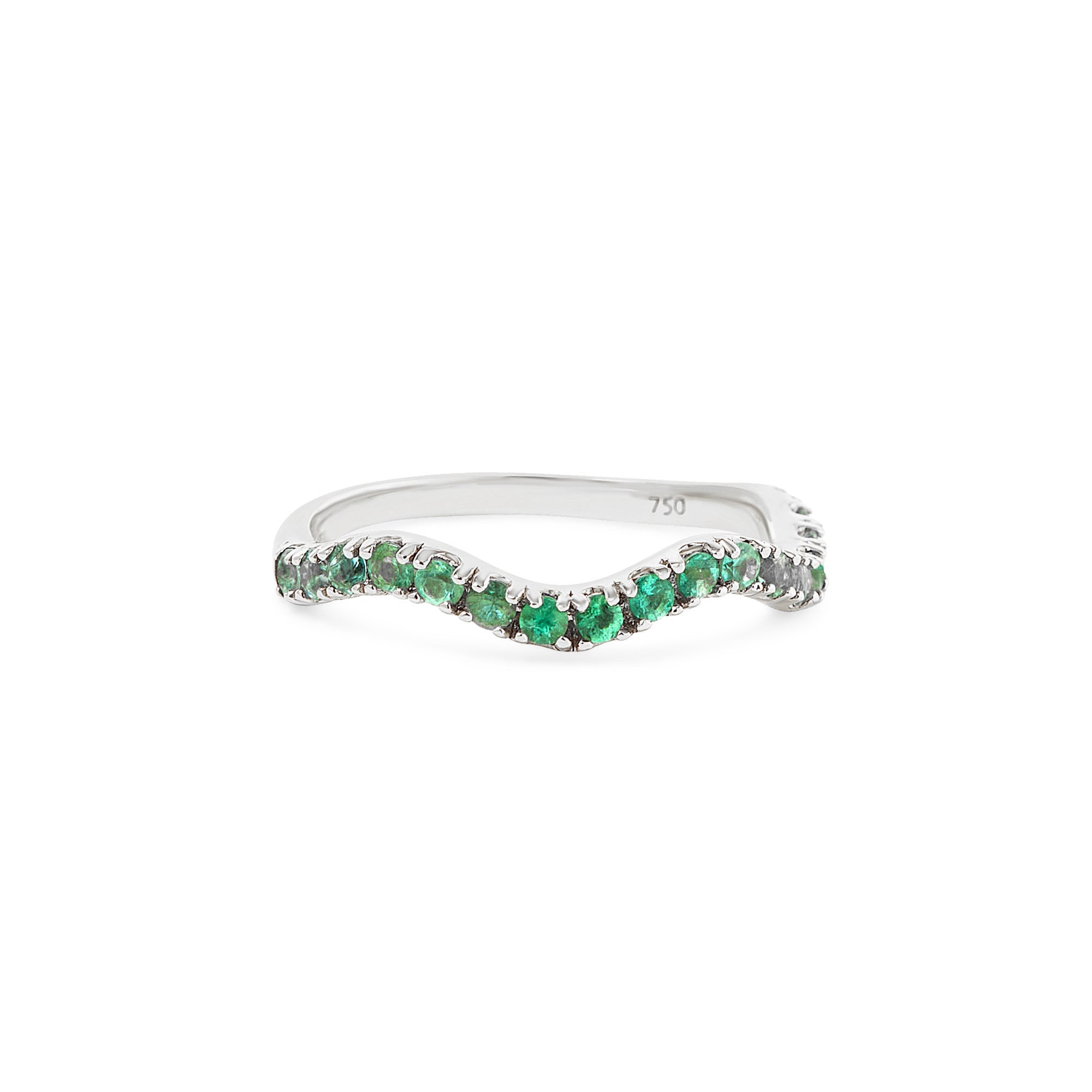 Luxury 18K Gold Wavy Ring with Diamonds and Mixed Gemstones