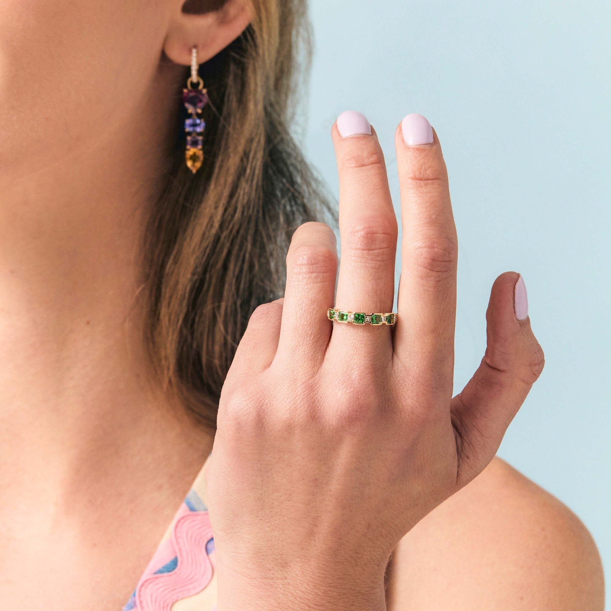 Close-up of Stevie Wren Monroe 18K Gold Statement Ring