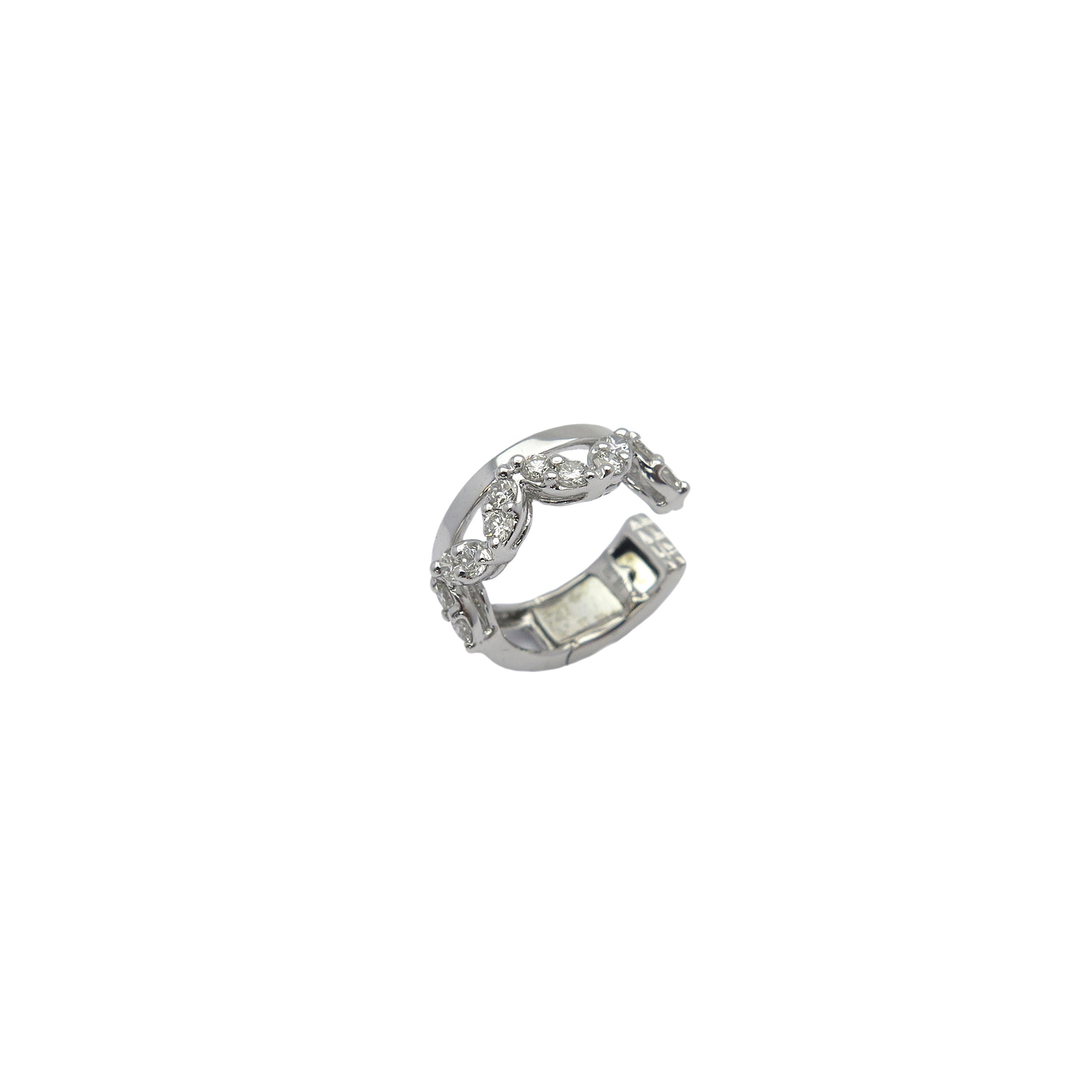 Diamond 18K Single Bar Ear Cuff