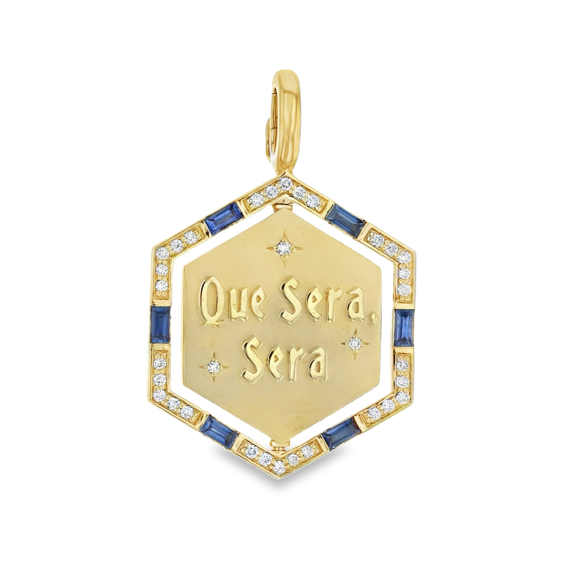 Que Sera 18K Flipping Pendant