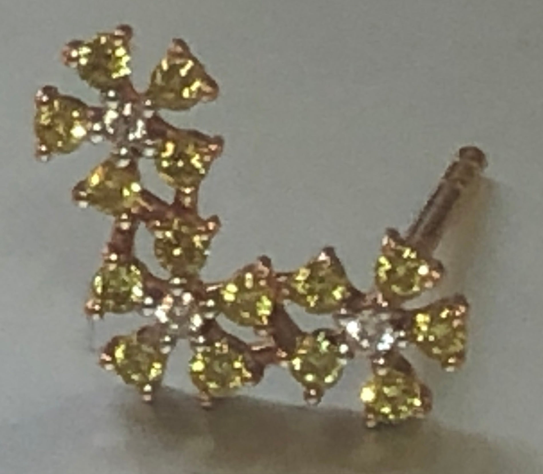 The Blooms 14K Gemstone Climber, Left