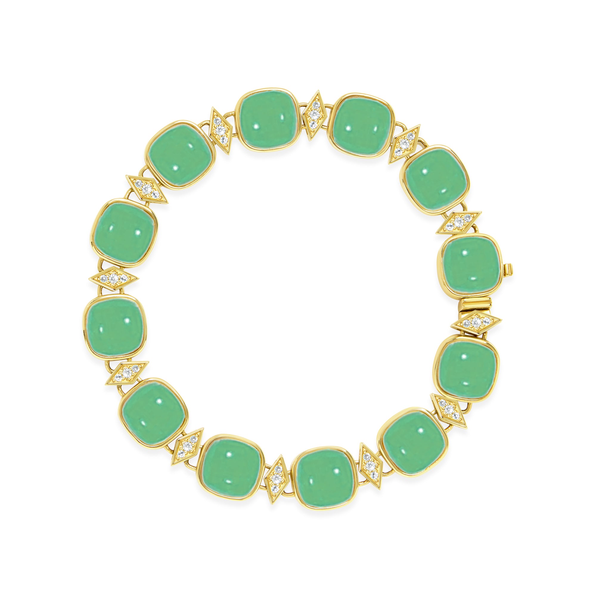 The Astral 18K Gemstone Latch Bracelet