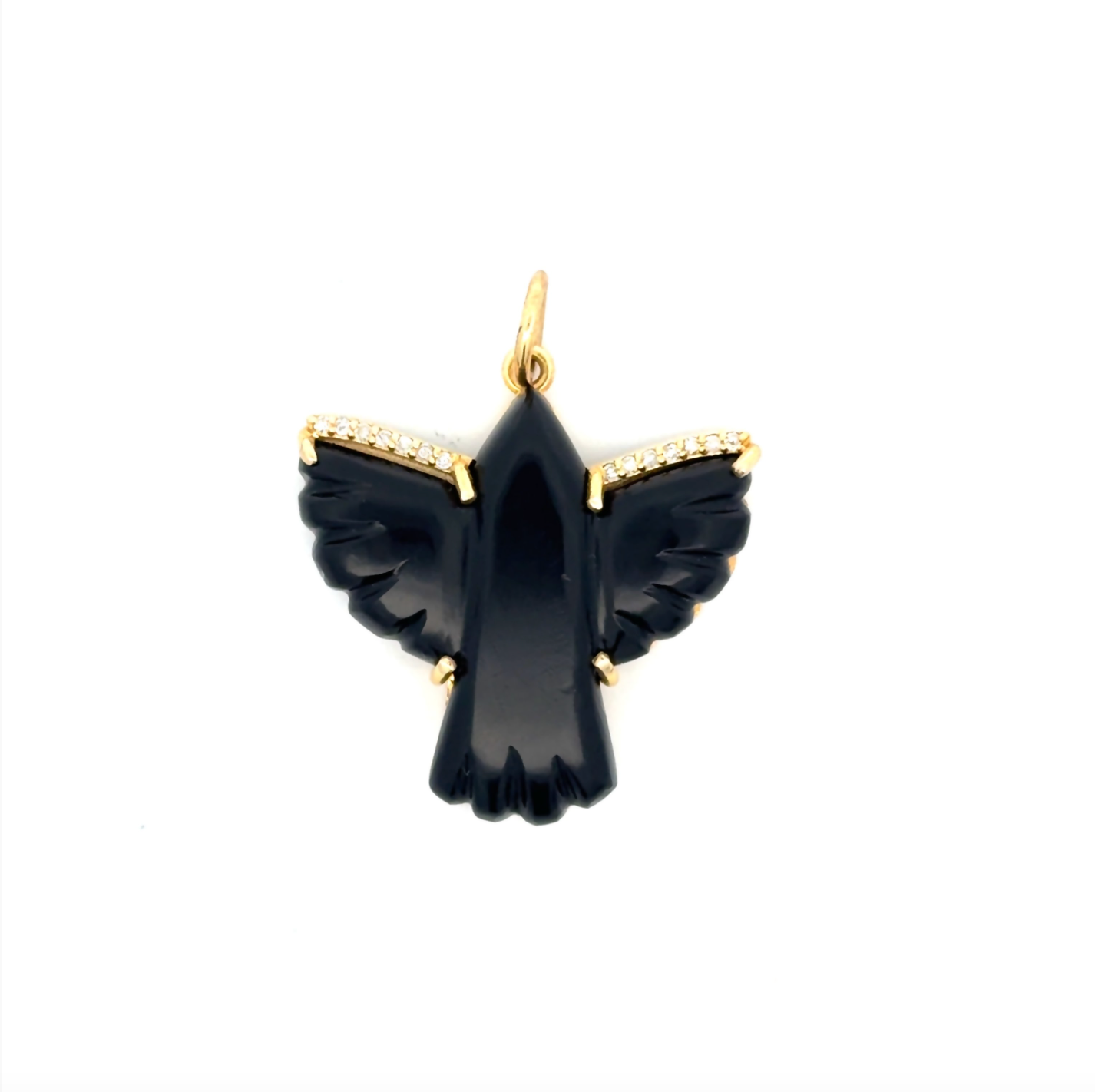 Onyx 14K Firebird Pendant