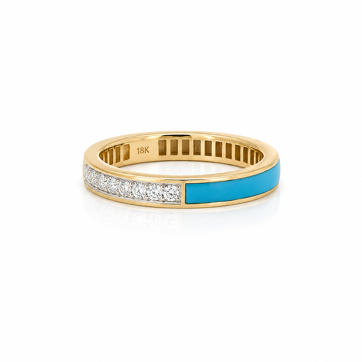 Selene 18K Gemstone & Diamond Band