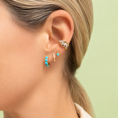 Diamond 18K Double Bar Ear Cuff