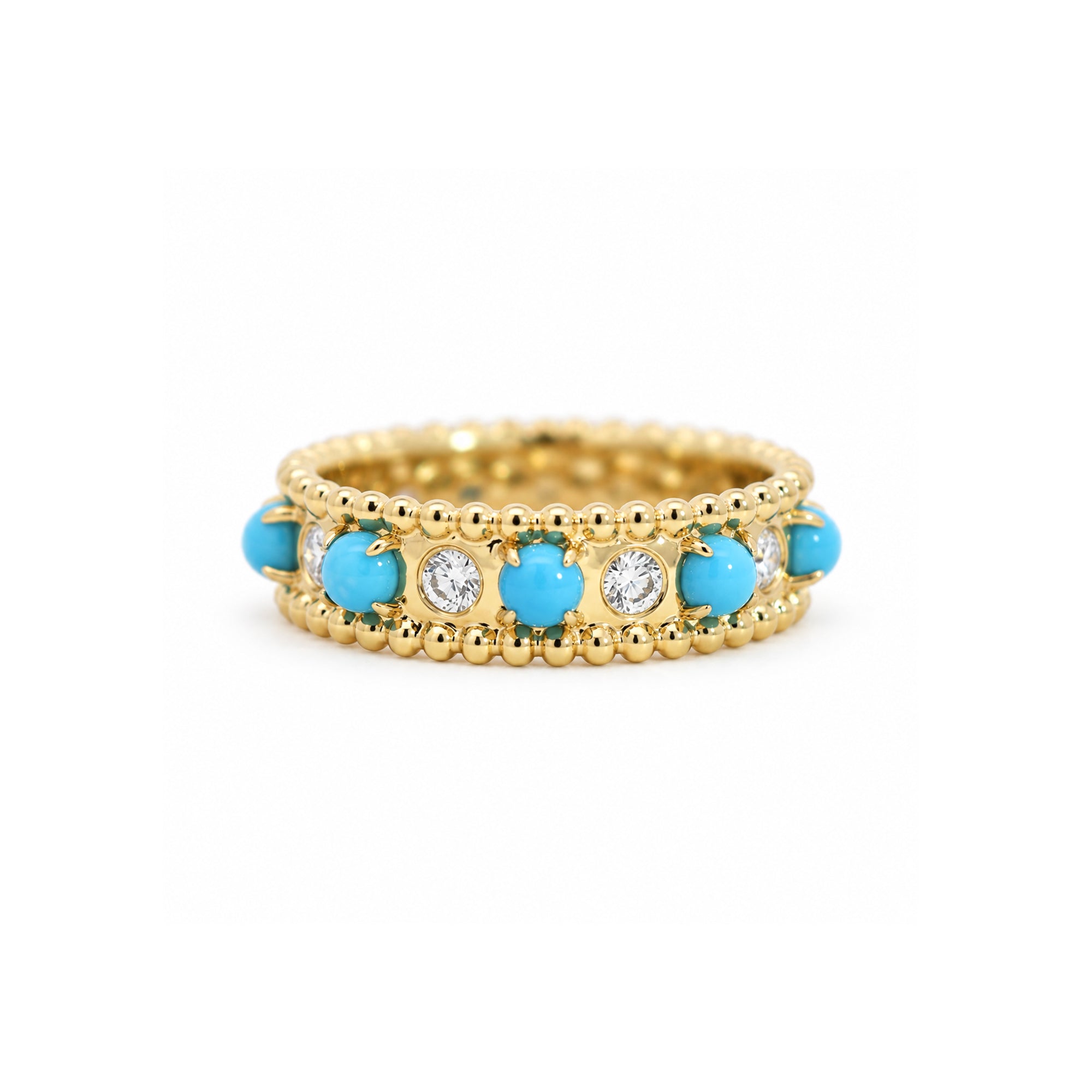 18K Gold Valeria Diamond & Gemstone Band