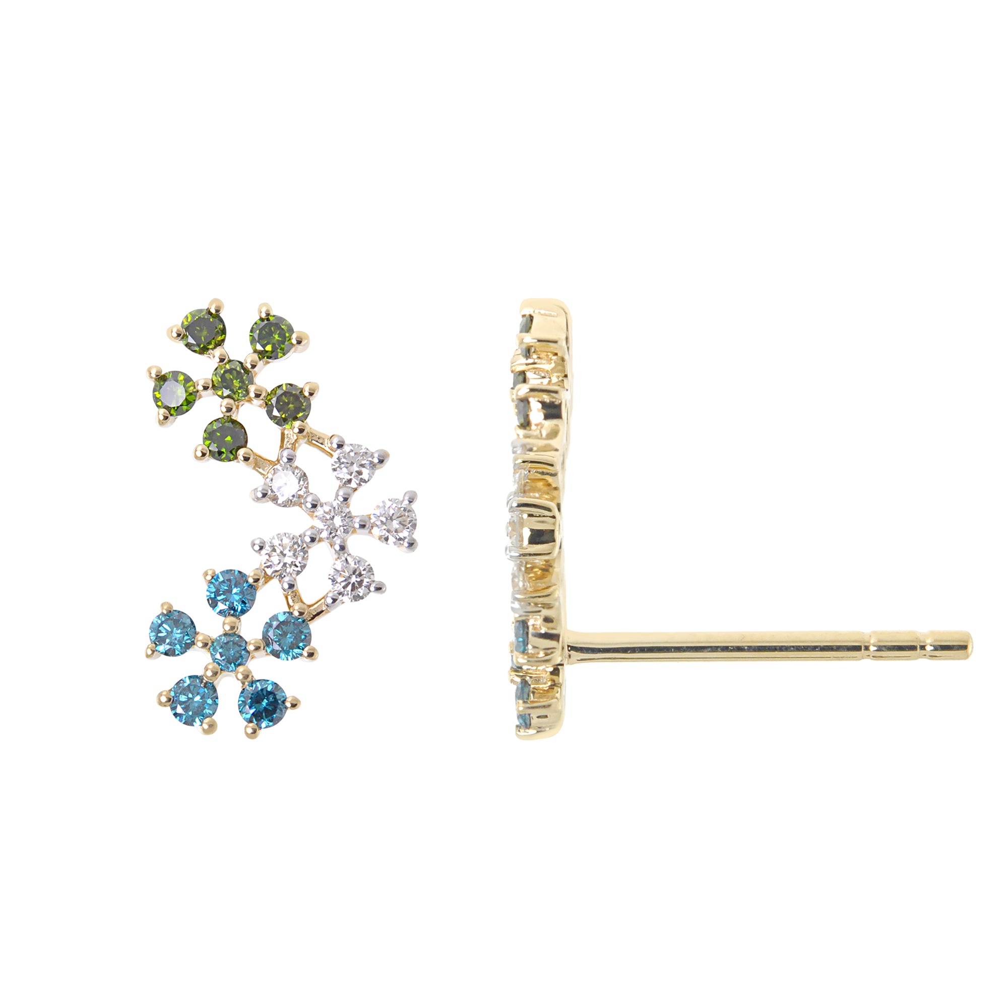 The Blooms 14K Gemstone Climber, Left