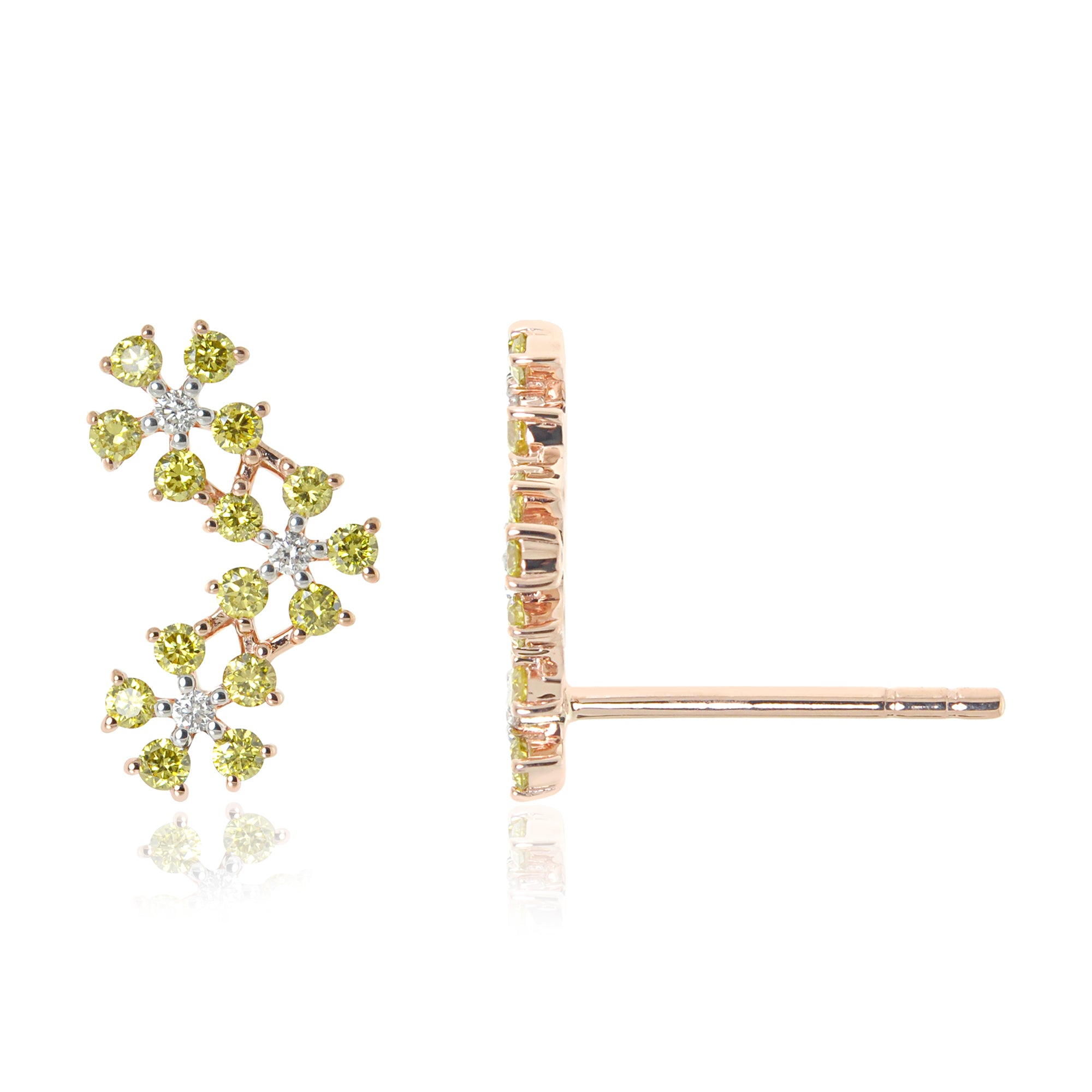 The Blooms 14K Gemstone Climber, Left
