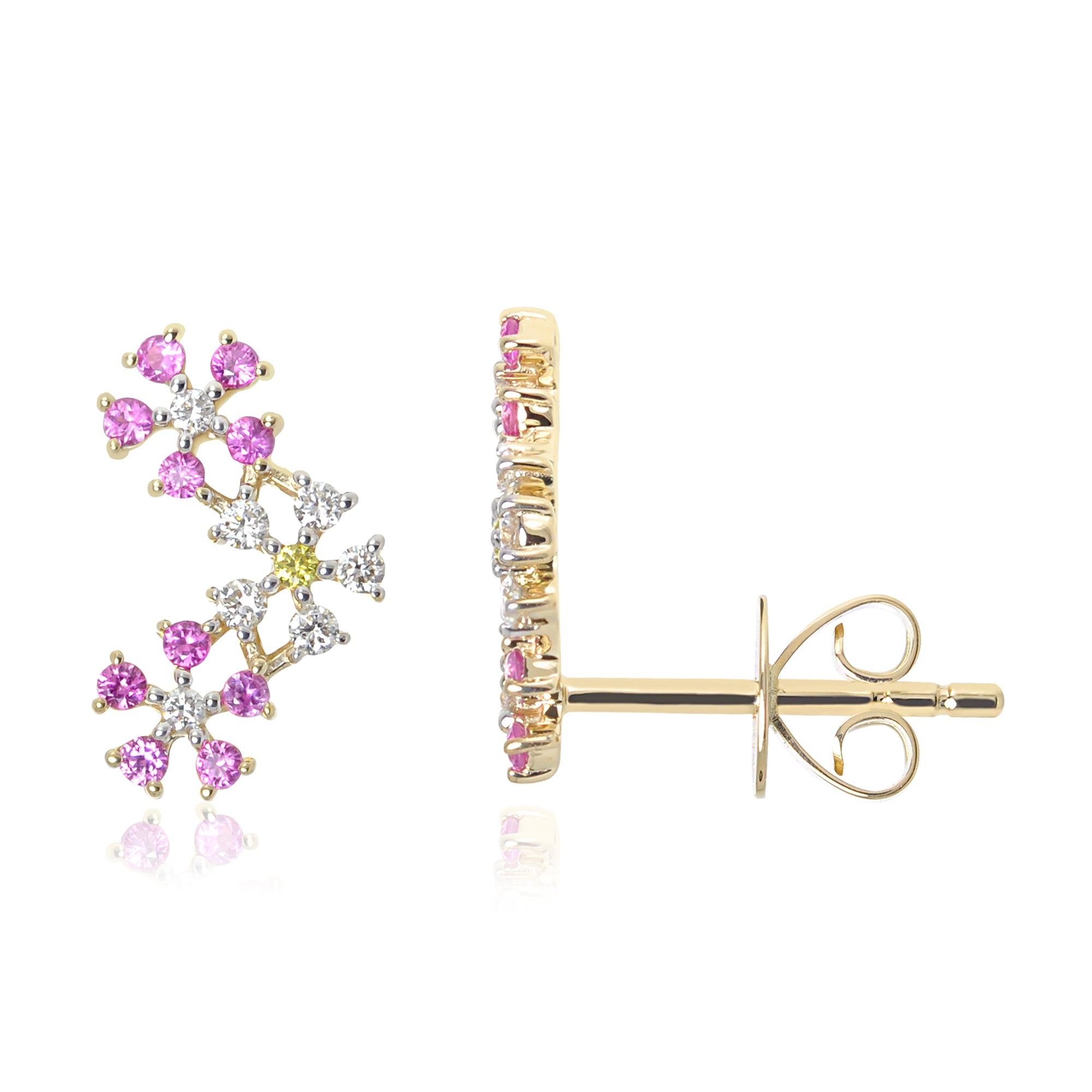 The Blooms 14K Gemstone Climber, Left
