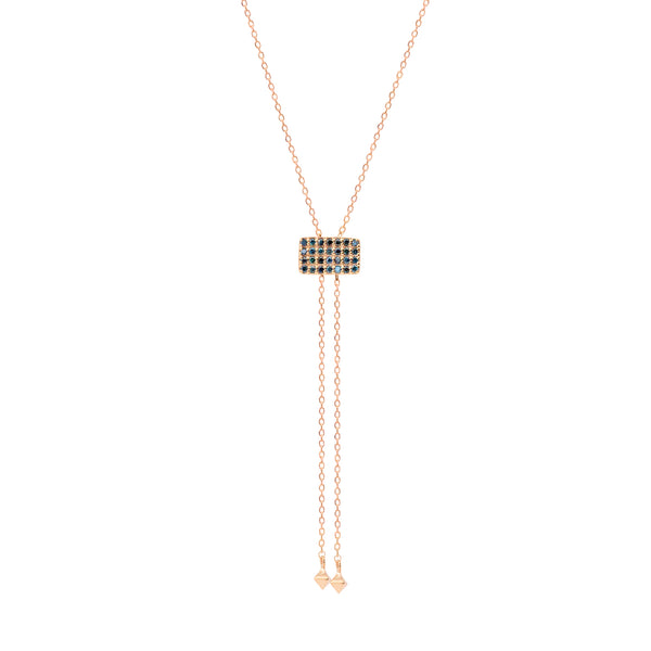 Diamond 14K Geometric Lariat Necklace - Stevie Wren
