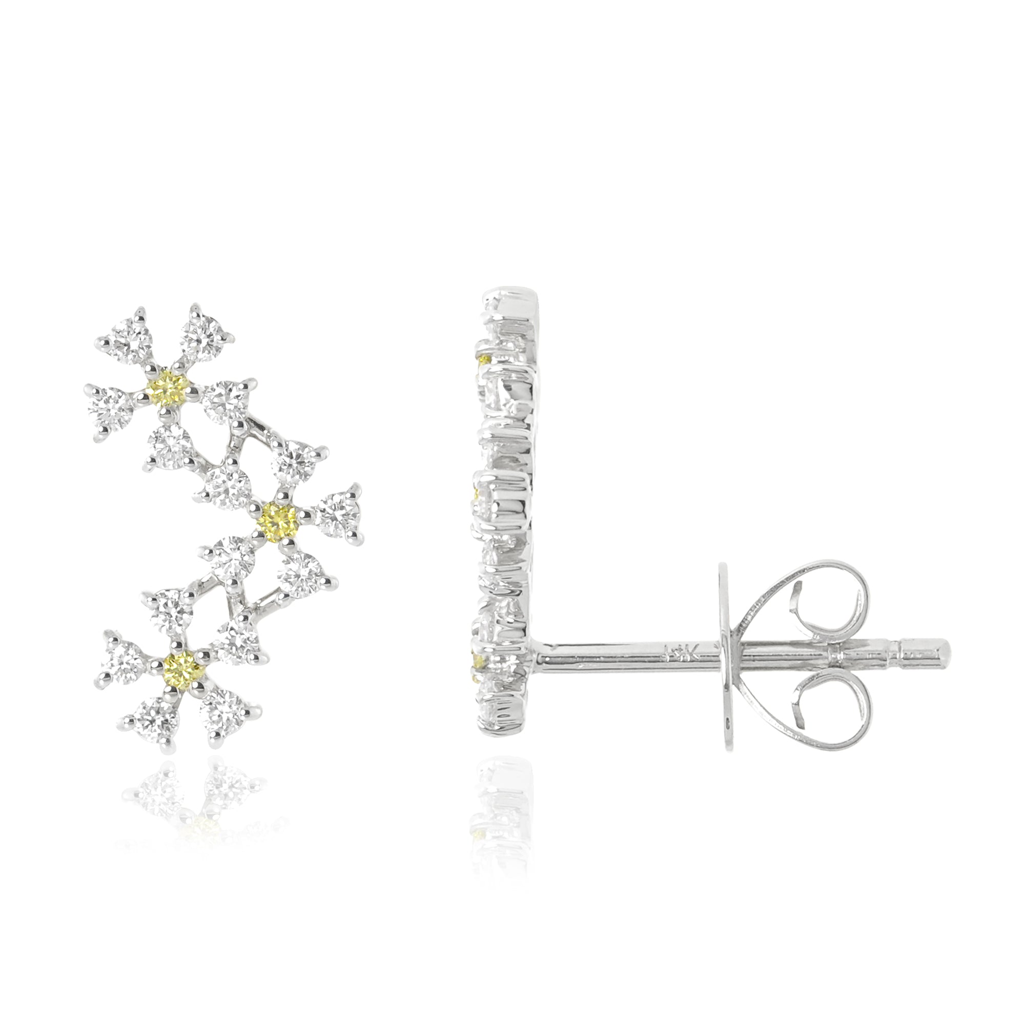 The Blooms 14K Gemstone Climber, Left