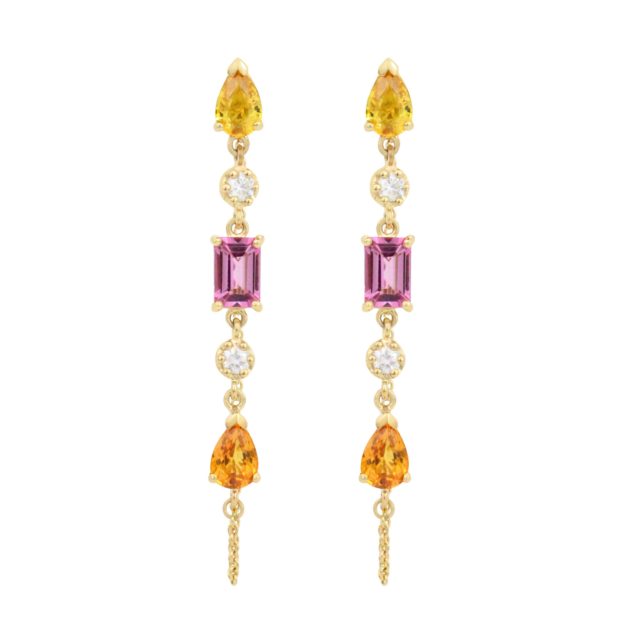 The Date Night 14K Gemstone Chain Dangles