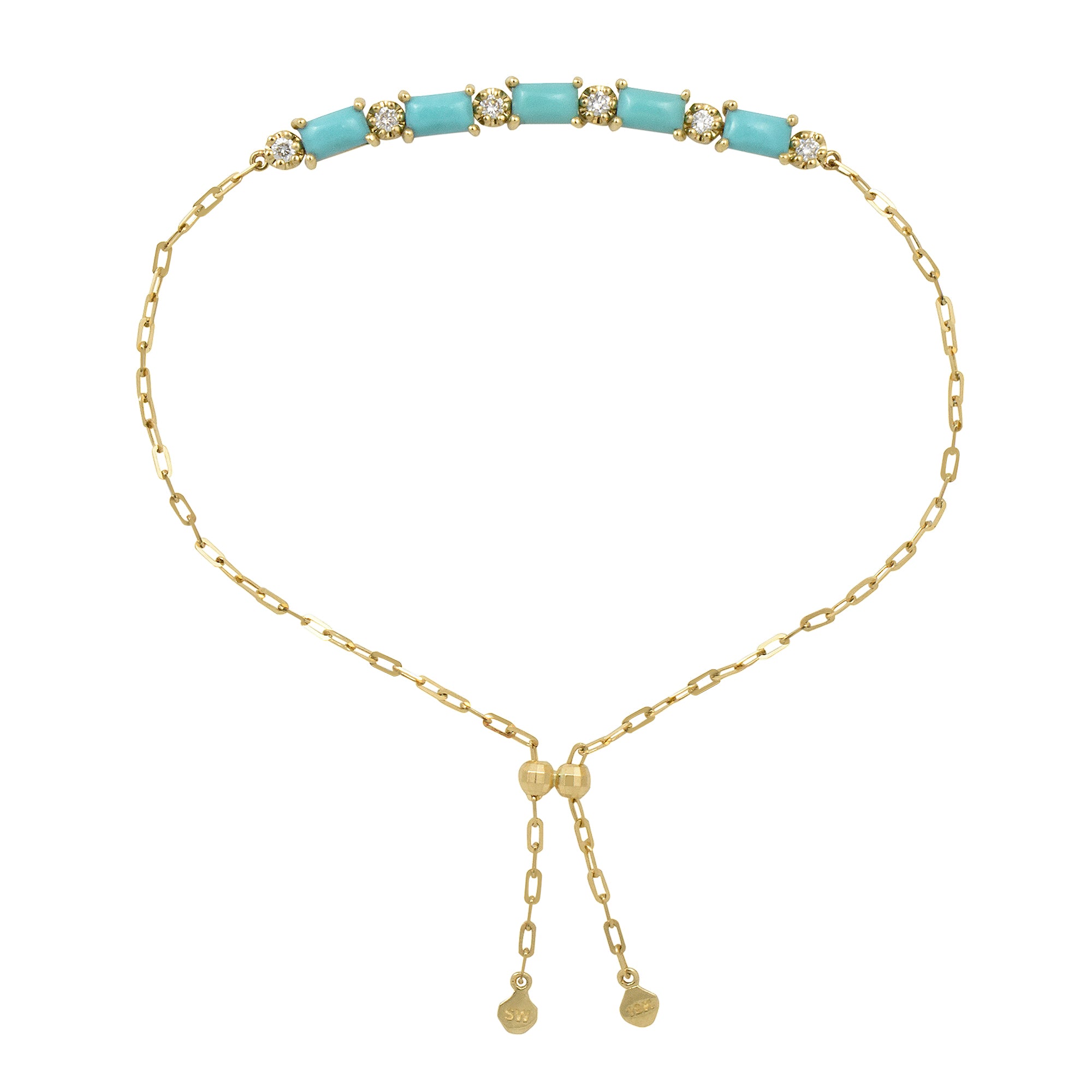 Gemstone 18K Perfect Fit Cabochon Bracelet