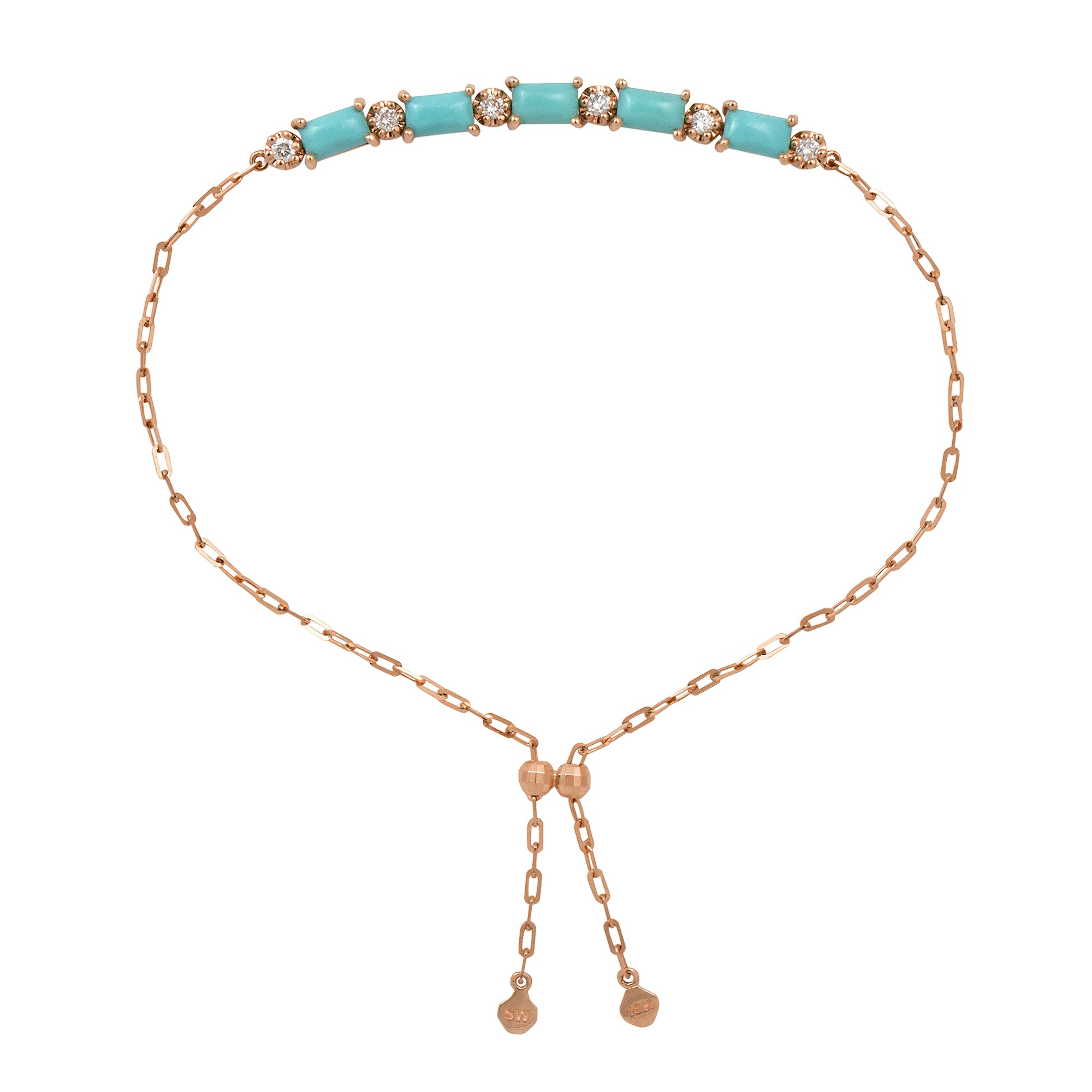 Gemstone 18K Perfect Fit Cabochon Bracelet