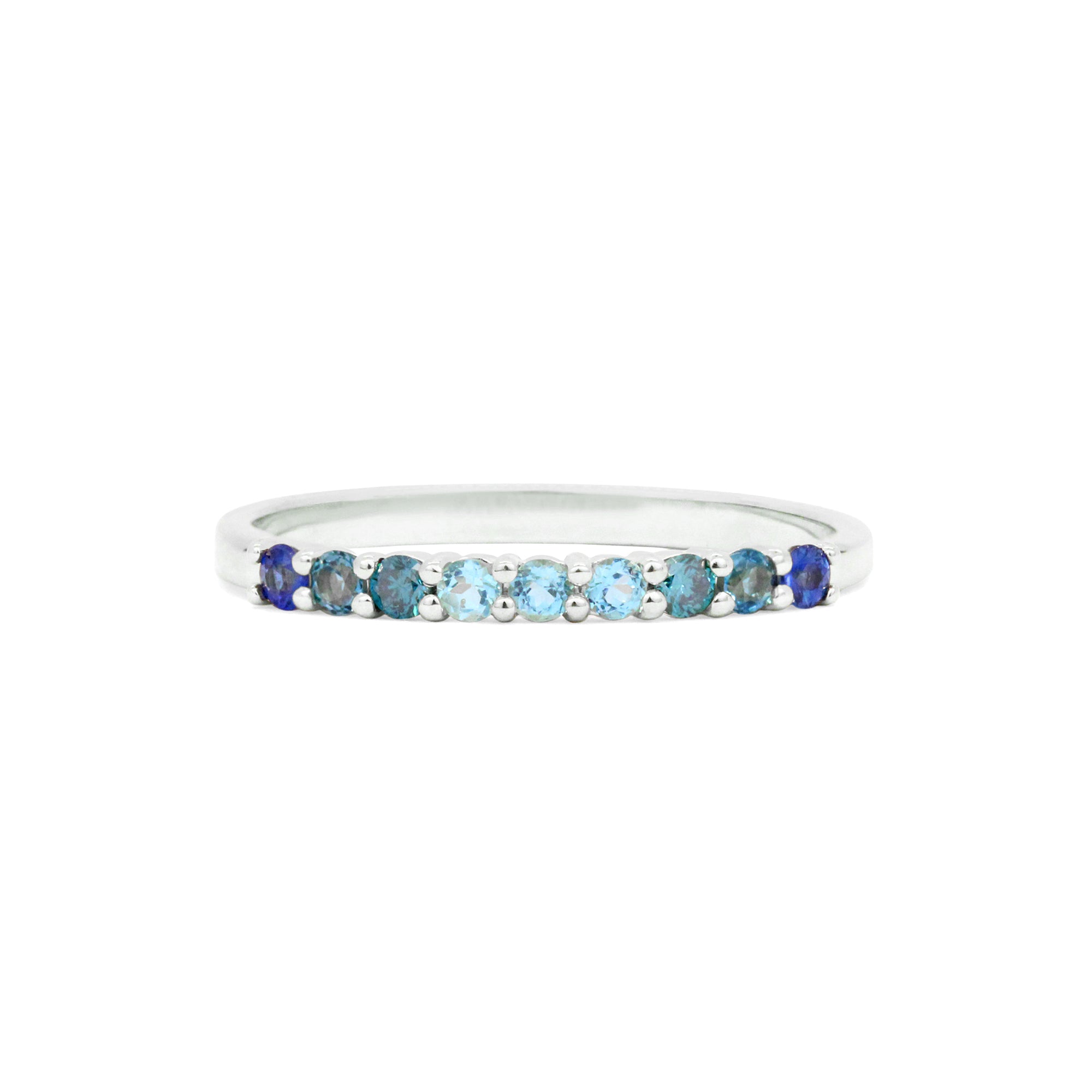 Gemstone 14K Raised Stacking Ring