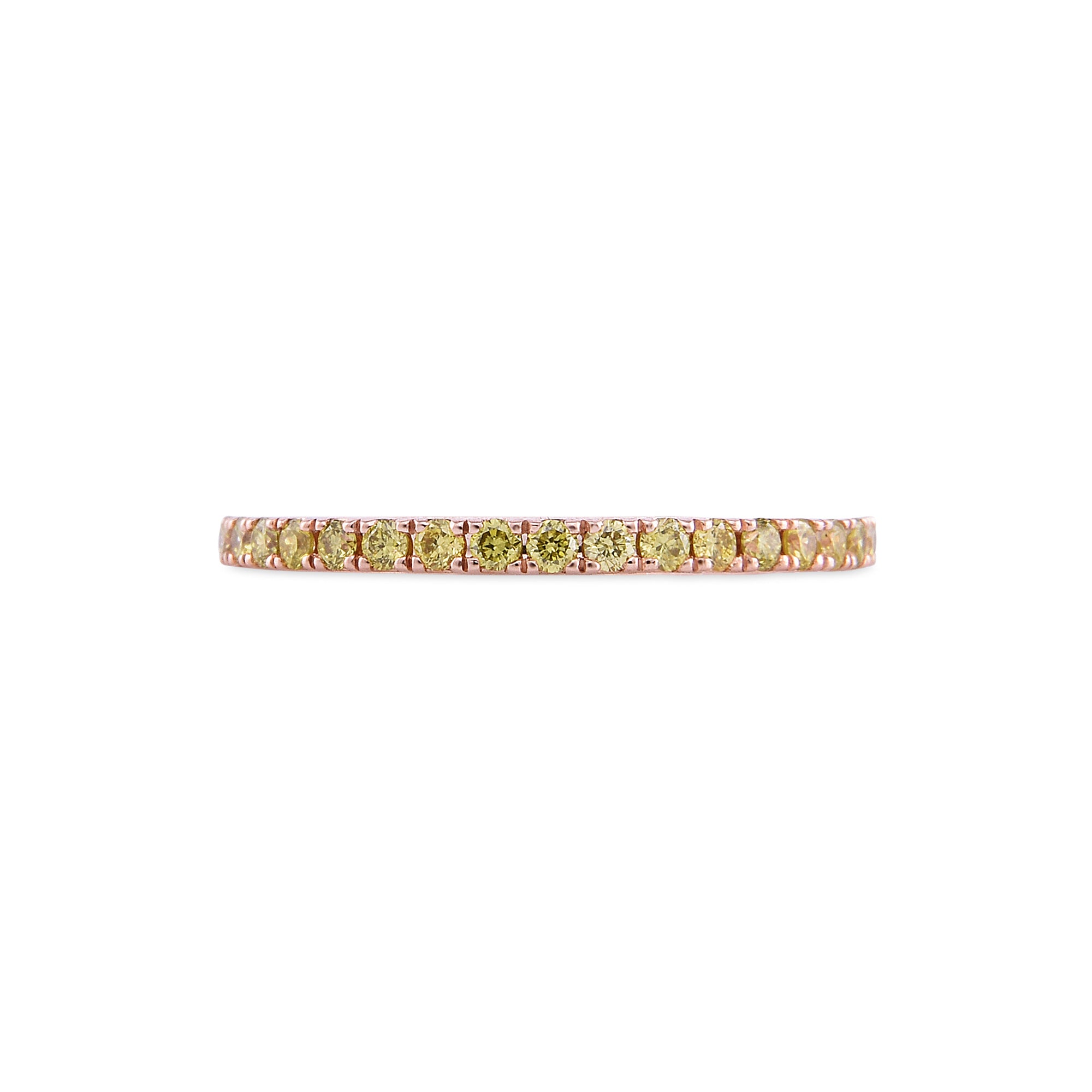 Gemstone 14K Micro Pave Eternity Band