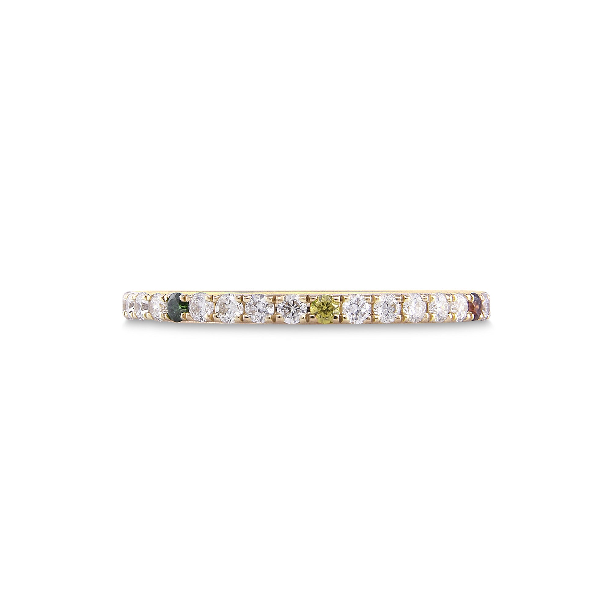 Gemstone 14K Micro Pave Eternity Band