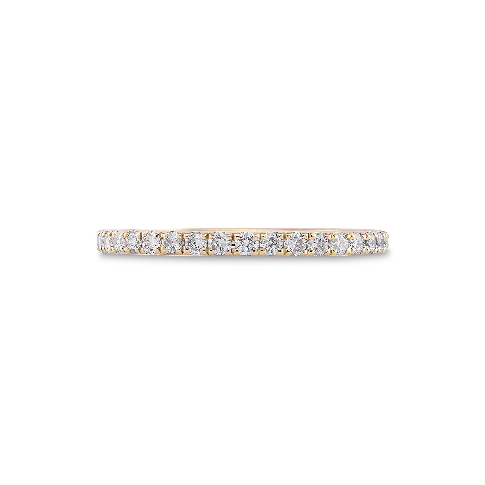 Gemstone 14K Micro Pave Eternity Band