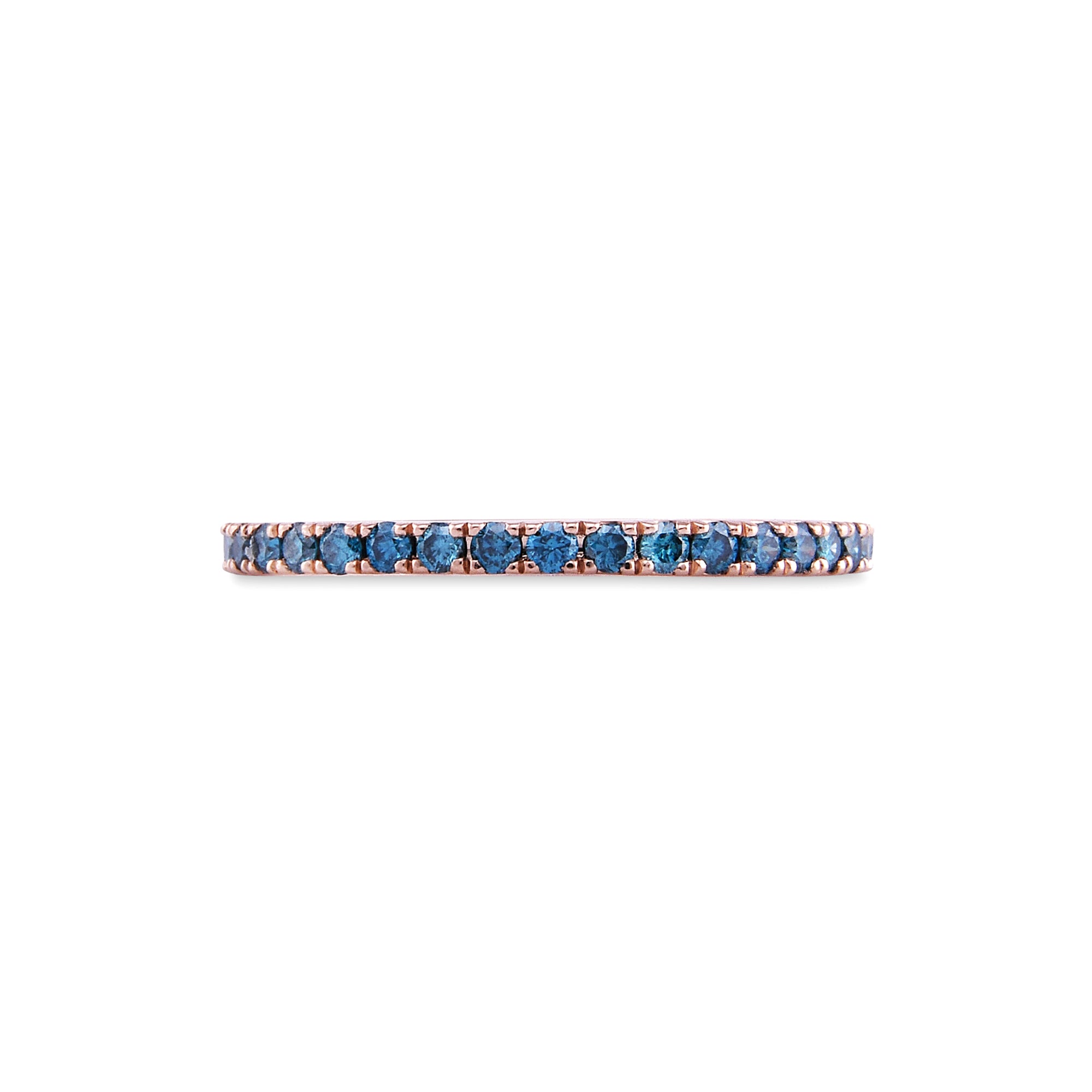 Gemstone 14K Micro Pave Eternity Band