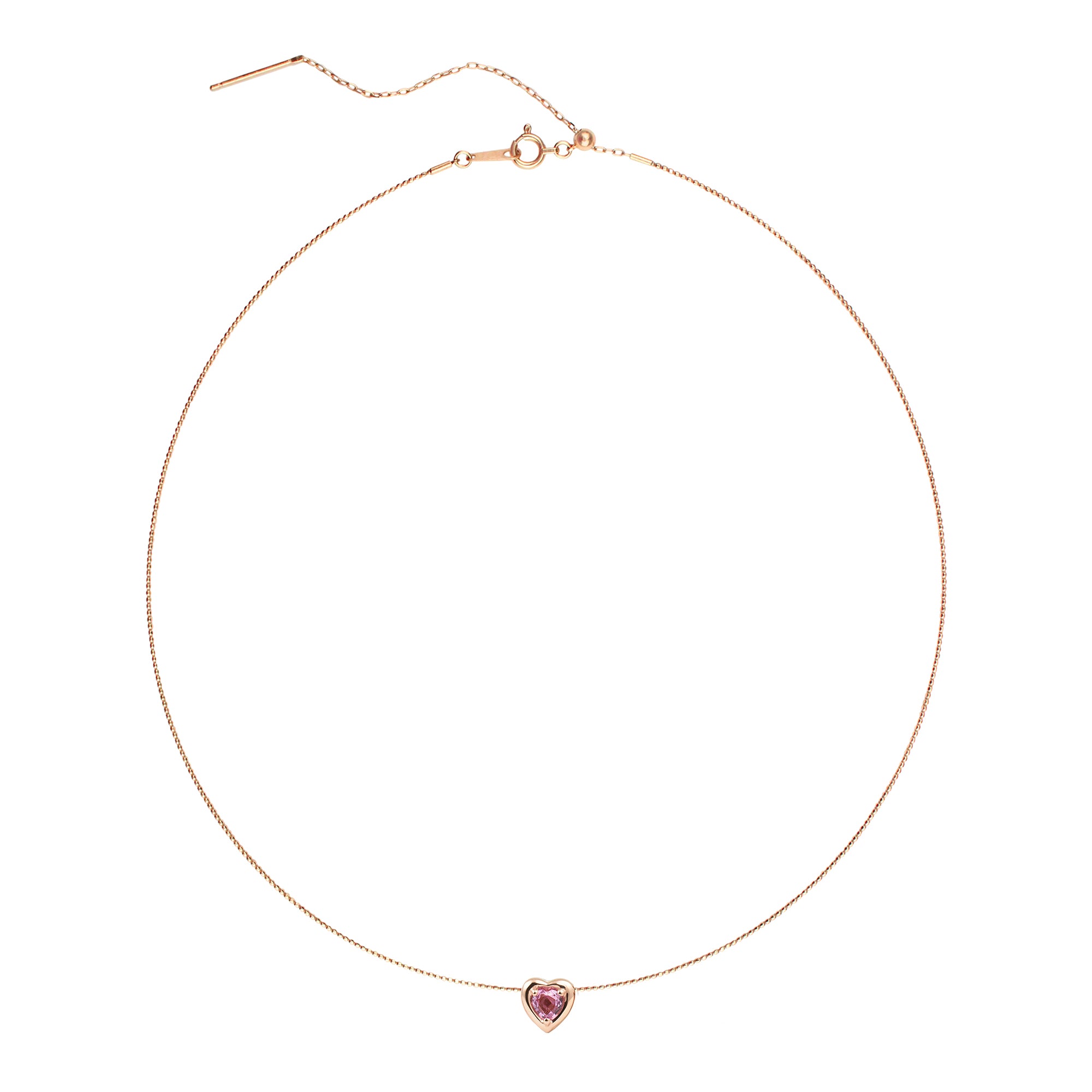 Gemstone & Diamond Heart GemDropp Necklace