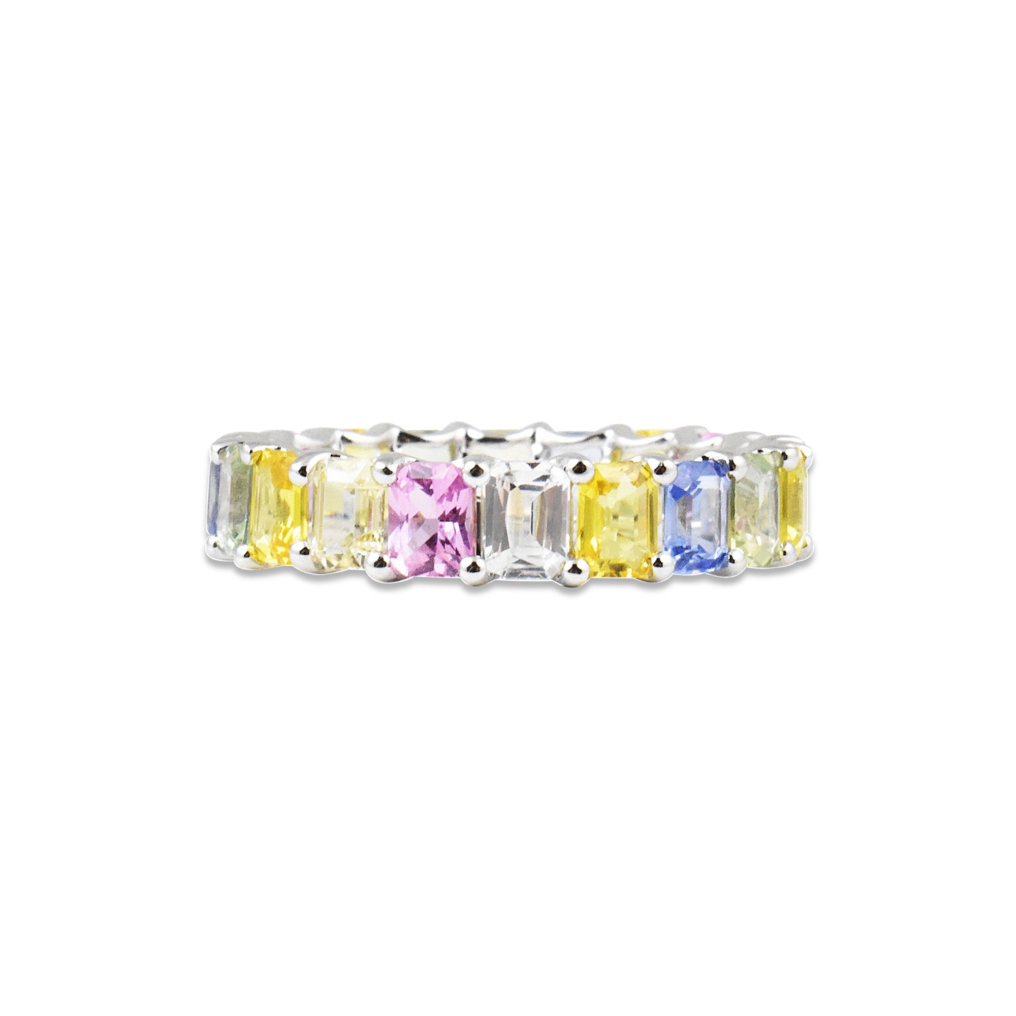 Ombre Gemstone Eternity Ring in 14K Gold