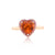 Gemstone 14K Halo Heart Cocktail Ring