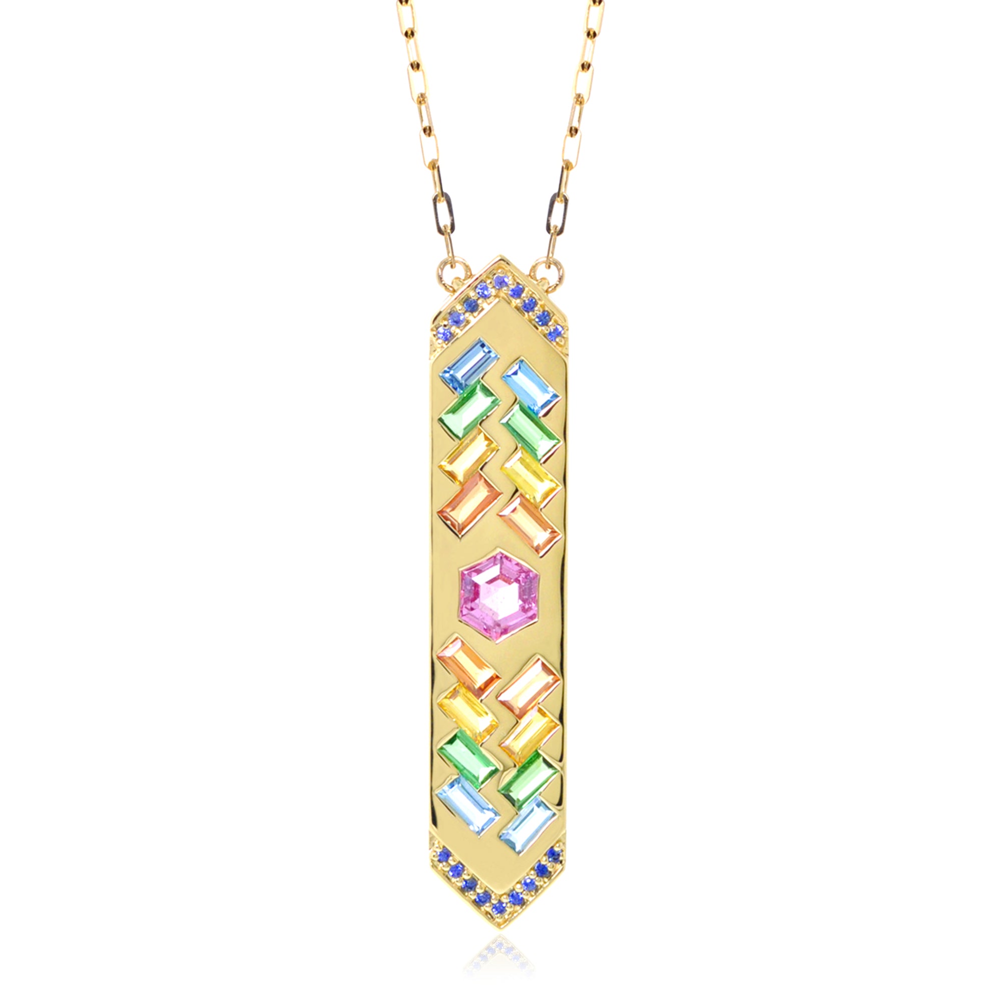 The Guardian 18K Gemstone Talisman Necklace