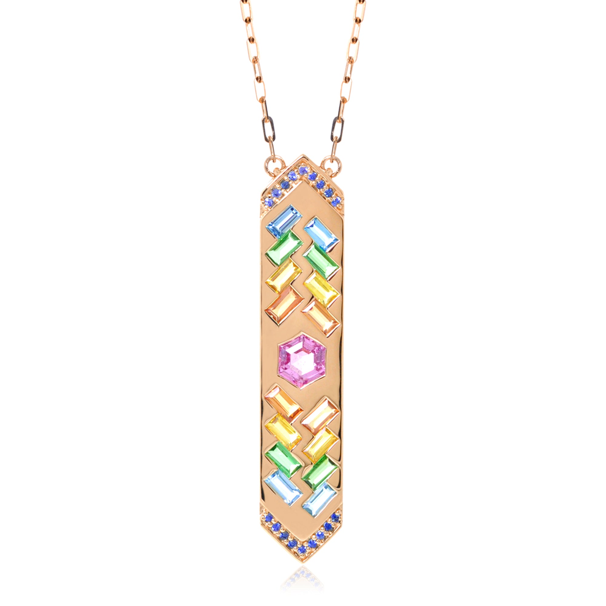 The Guardian 18K Gemstone Talisman Necklace